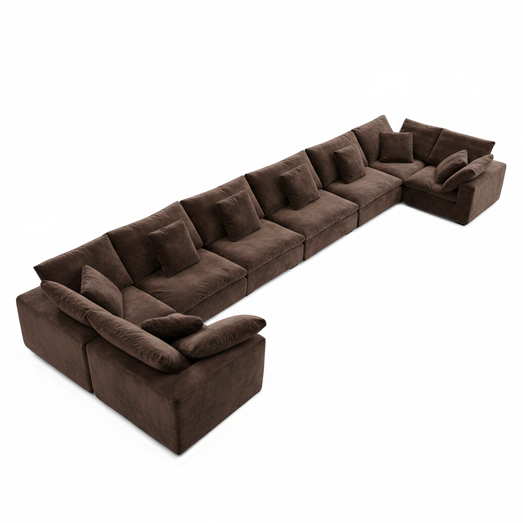 Malibu Cloud U Closed Sectional