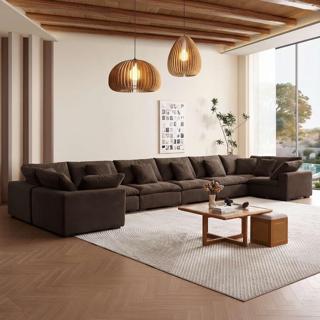 Malibu Cloud U Closed Sectional