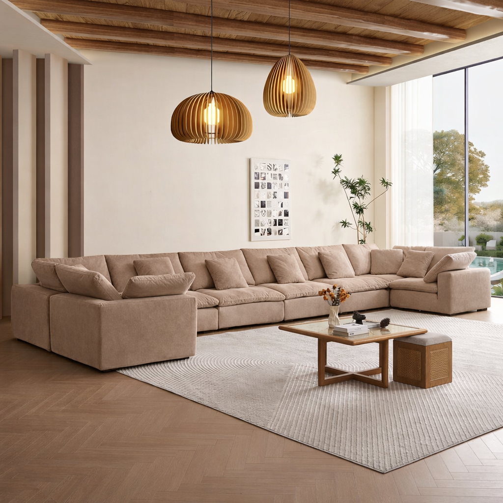 Malibu Cloud U Closed Sectional