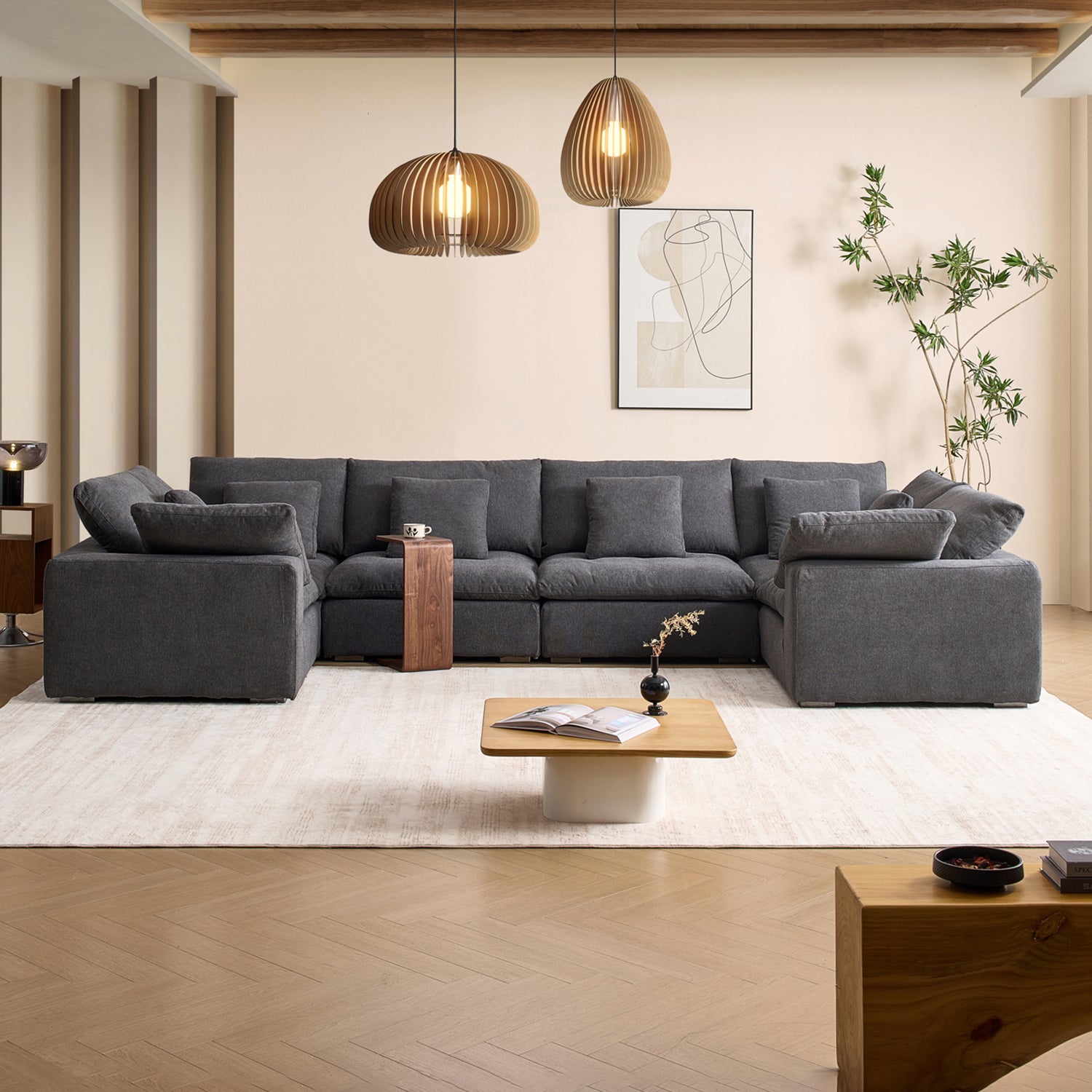 Malibu Cloud U Closed Sectional