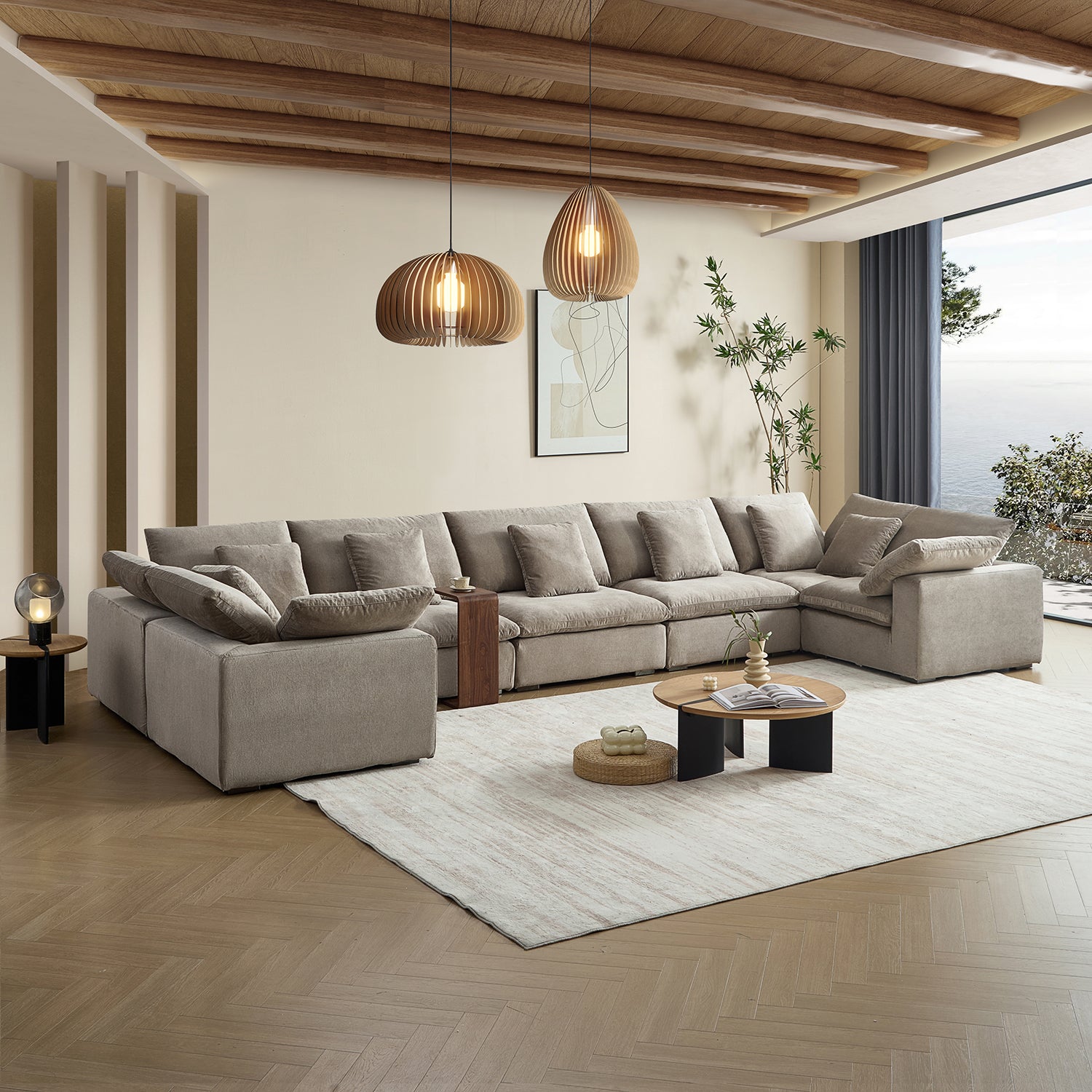 Malibu Cloud U Closed Sectional