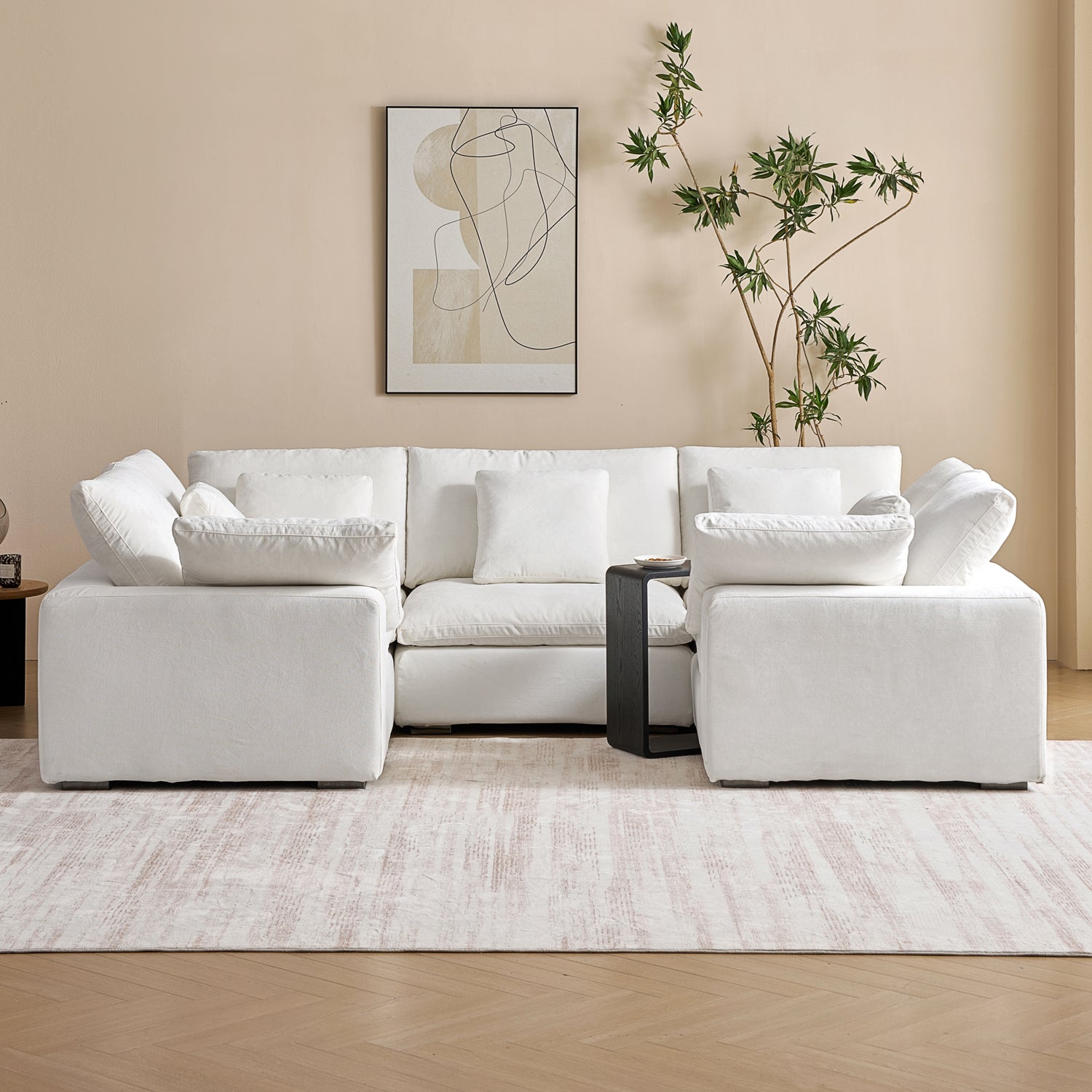 Malibu Cloud U Closed Sectional