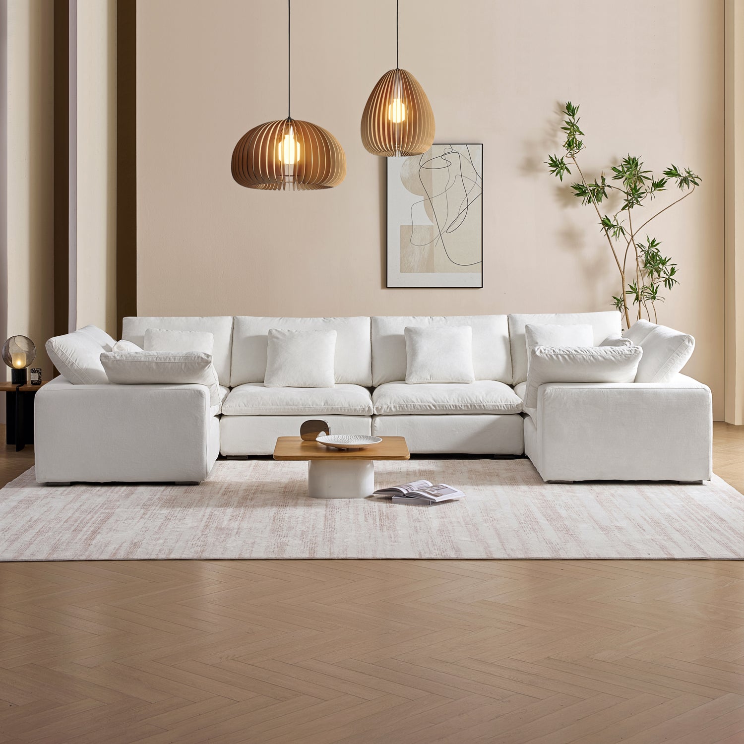 Malibu Cloud U Closed Sectional