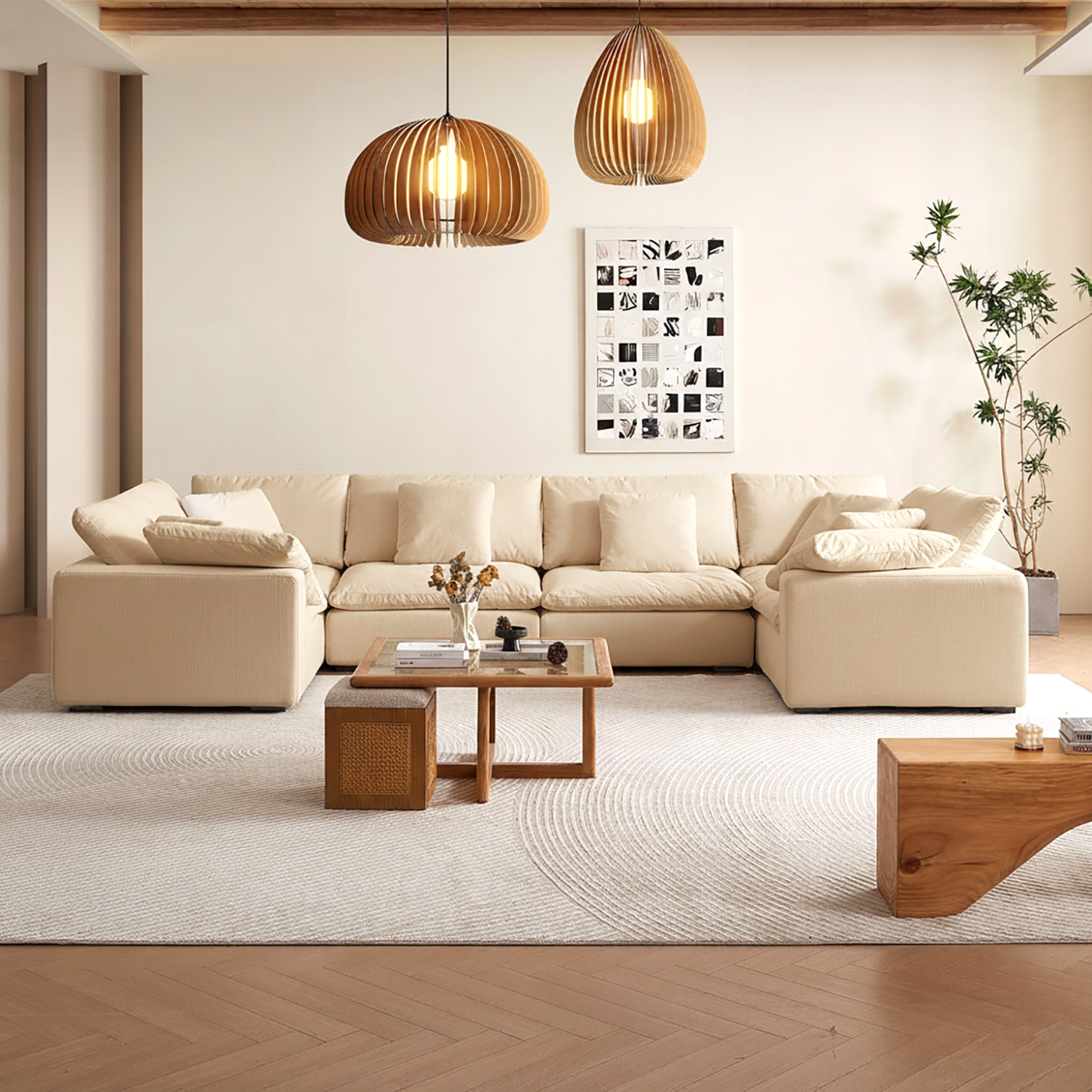 Malibu Cloud U Closed Sectional