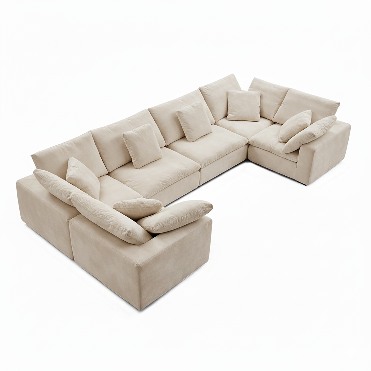 Malibu Cloud U Closed Sectional