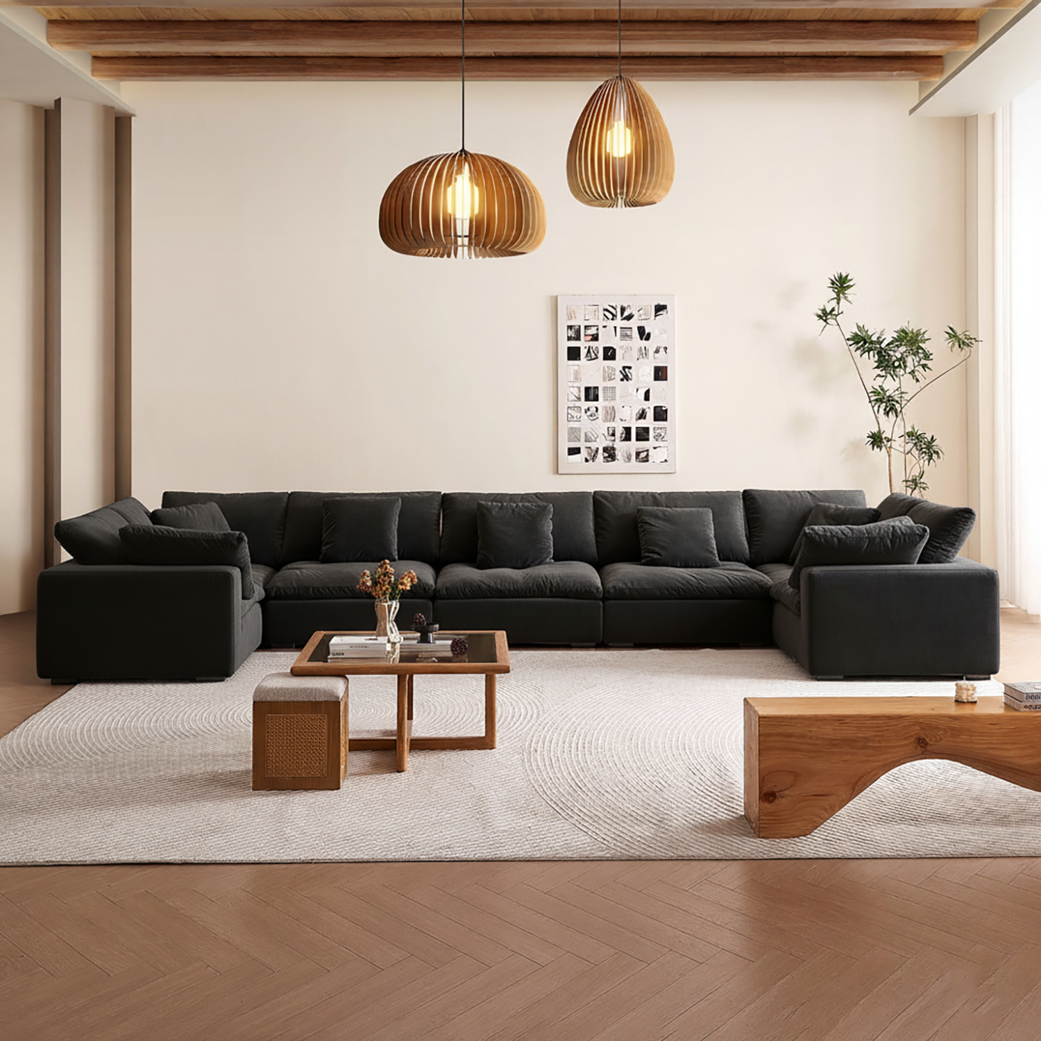 Malibu Cloud U Closed Sectional