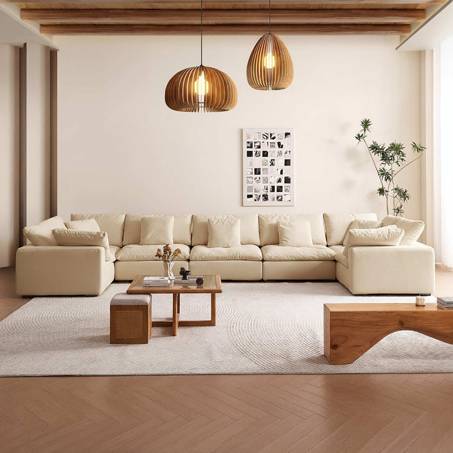 Malibu Cloud U Closed Sectional