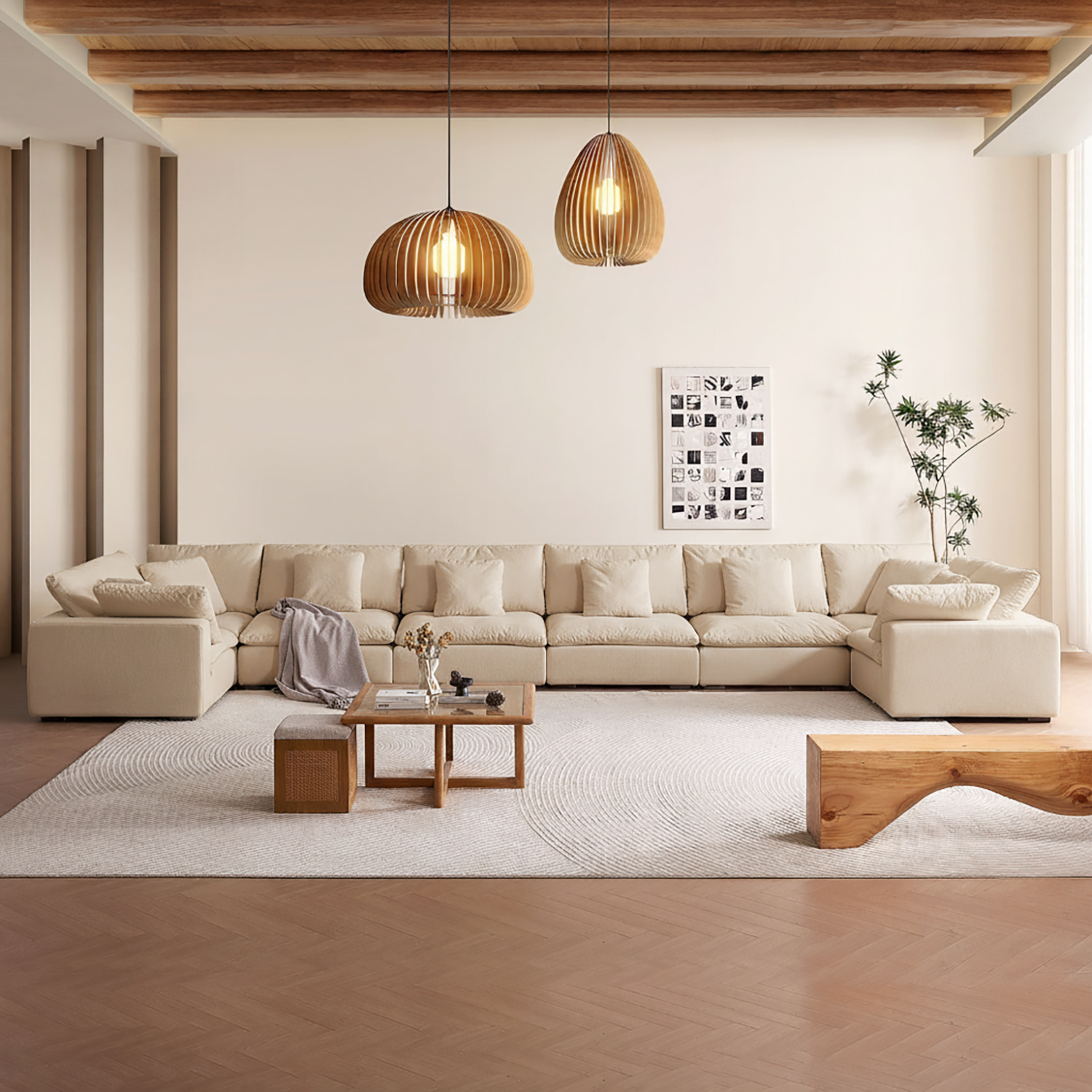 Malibu Cloud U Closed Sectional