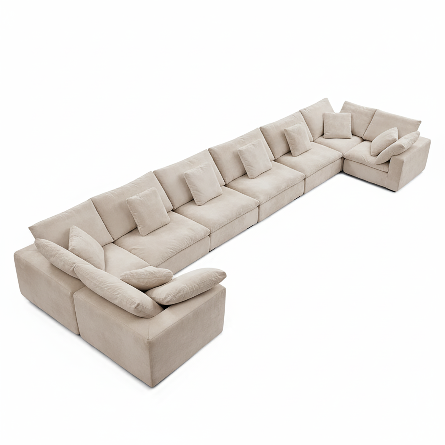 Malibu Cloud U Closed Sectional