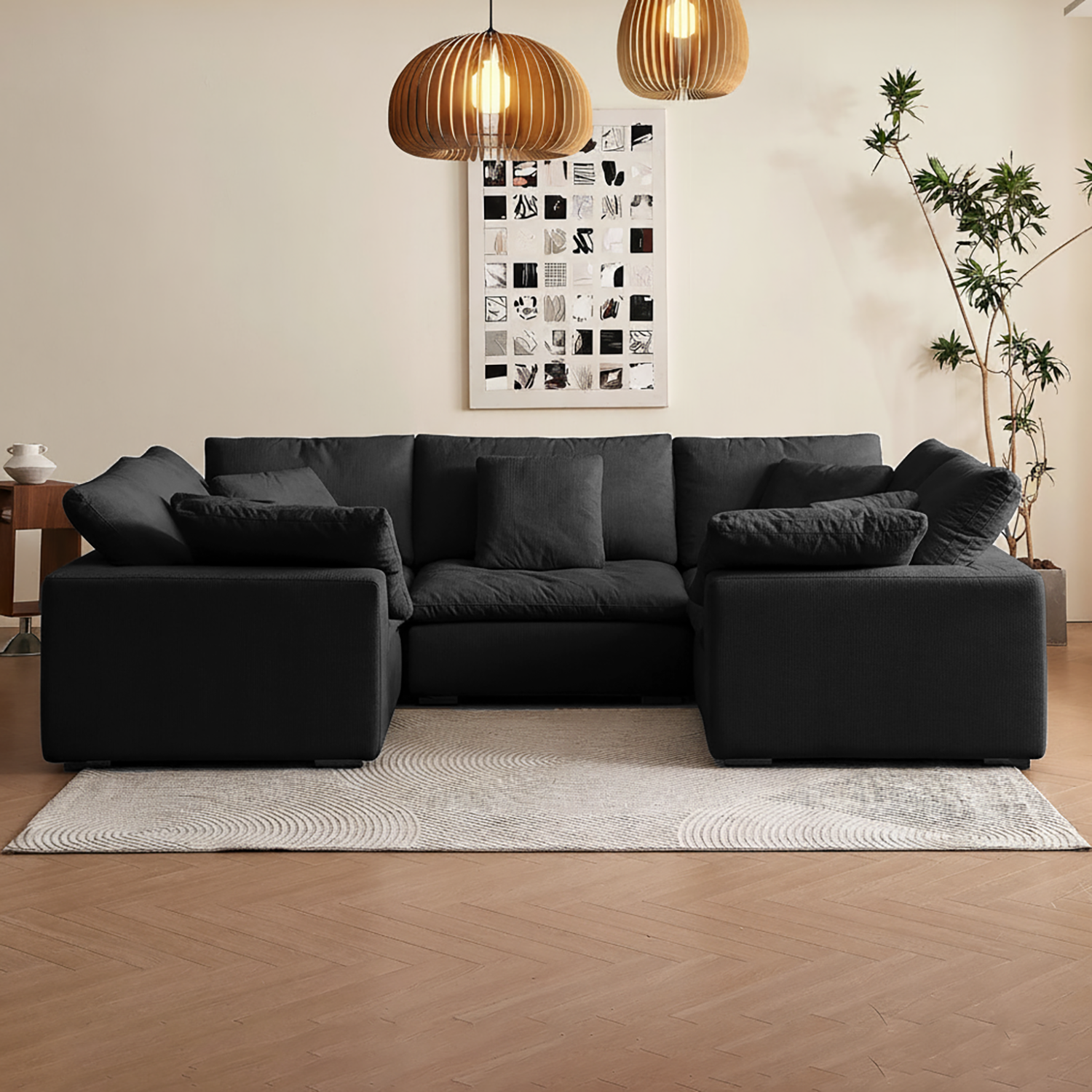 Malibu Cloud U Closed Sectional