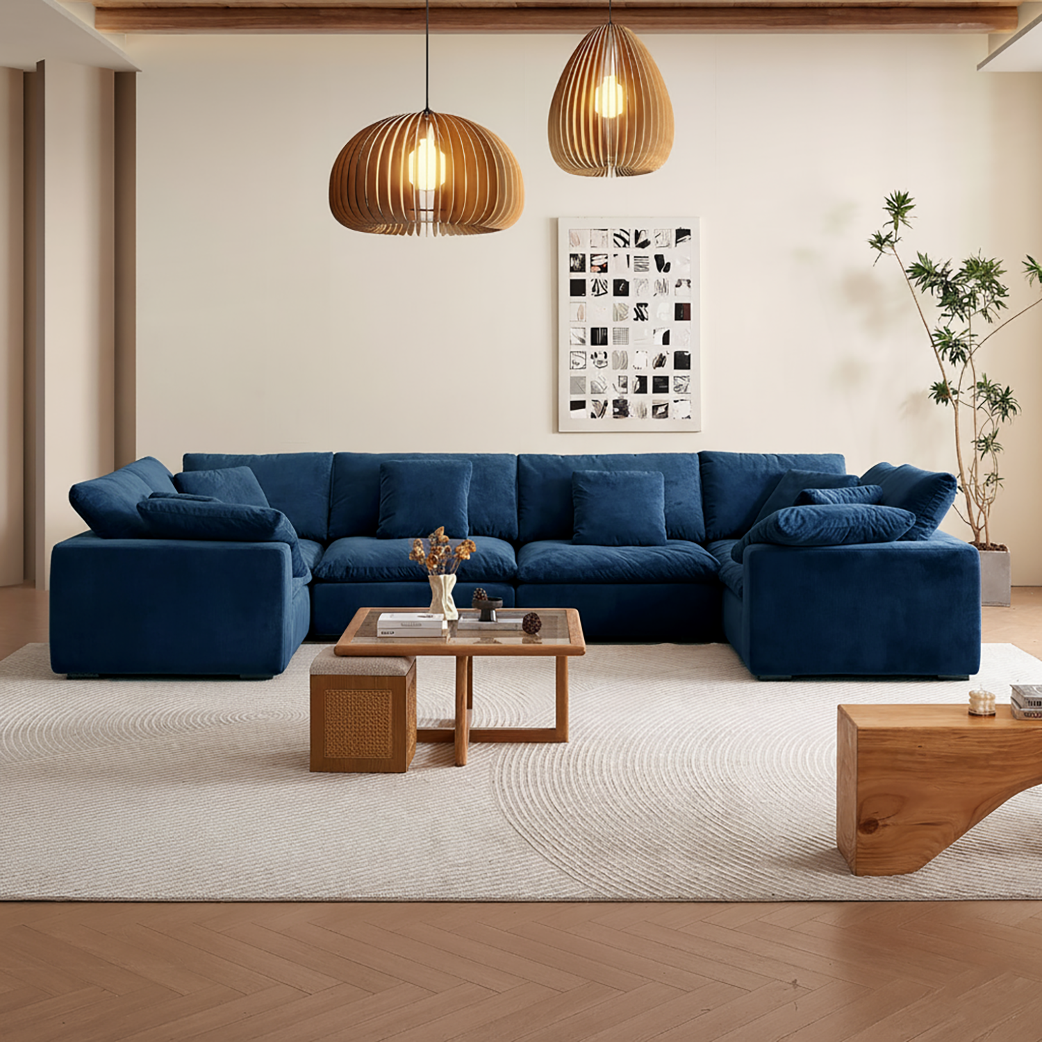 Malibu Cloud U Closed Sectional