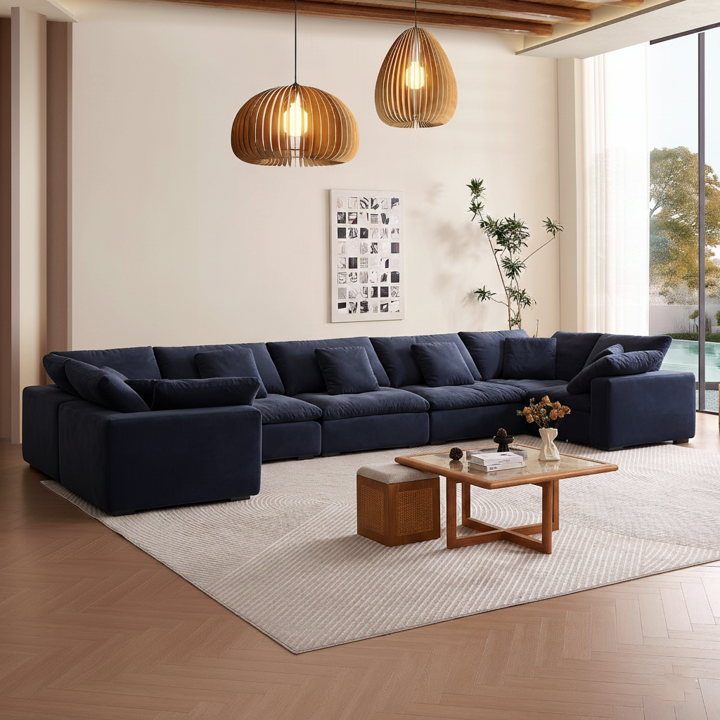 Malibu Cloud U Closed Sectional
