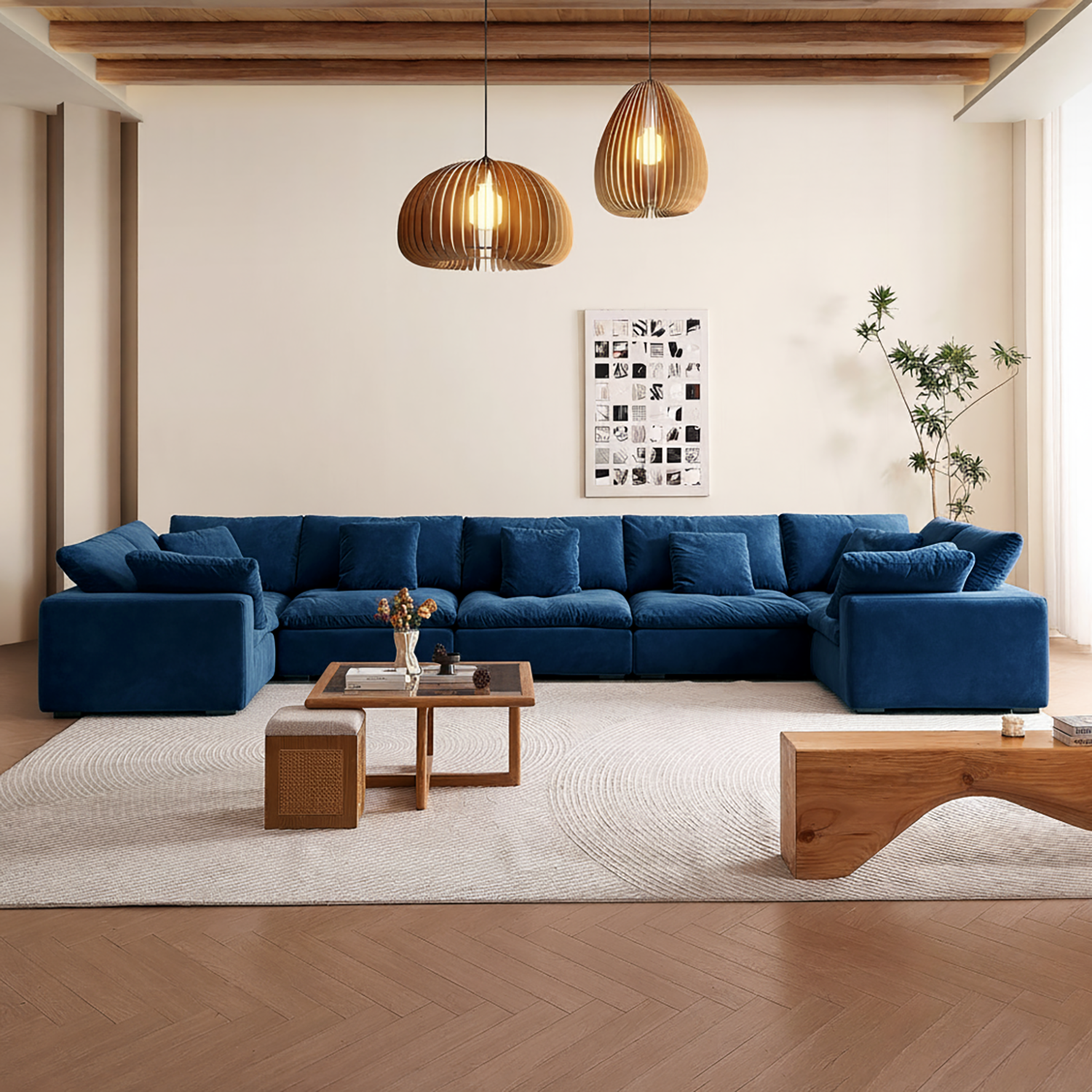 Malibu Cloud U Closed Sectional