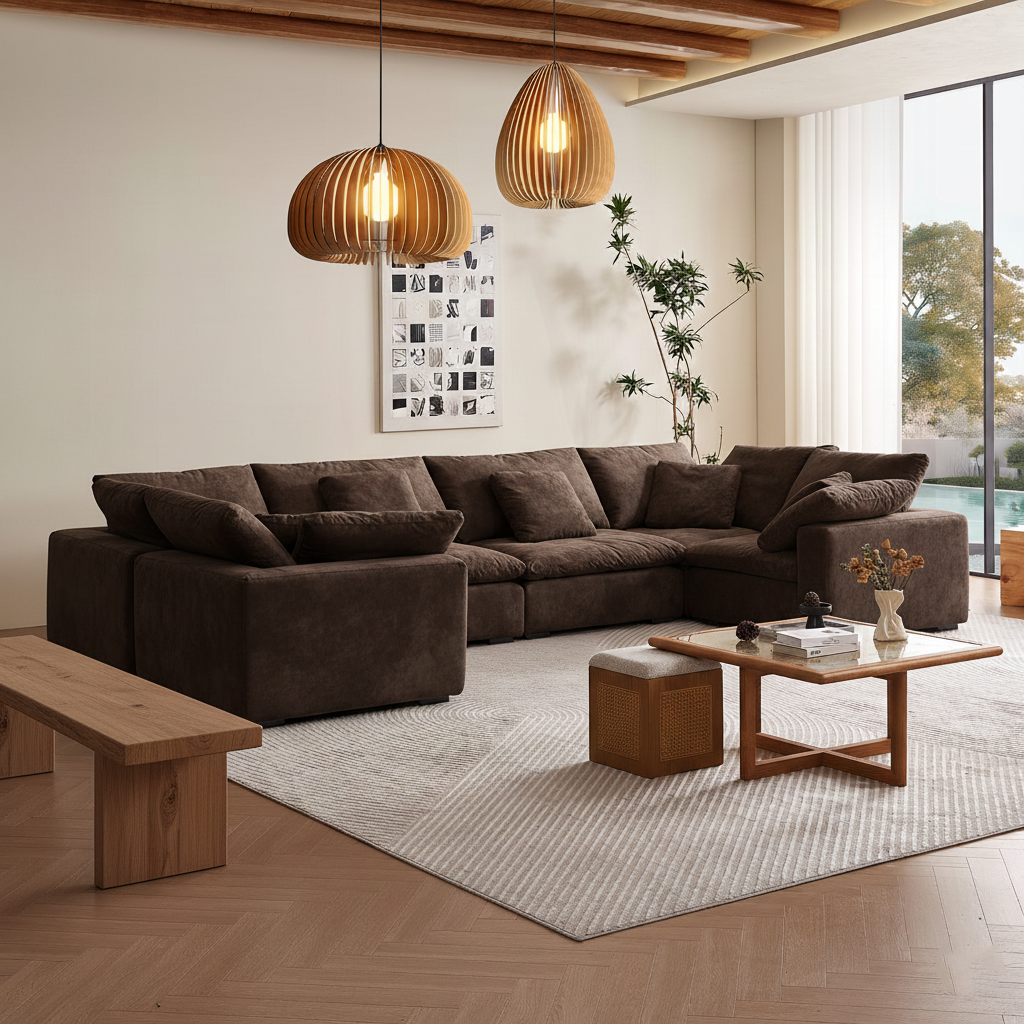Malibu Cloud U Closed Sectional