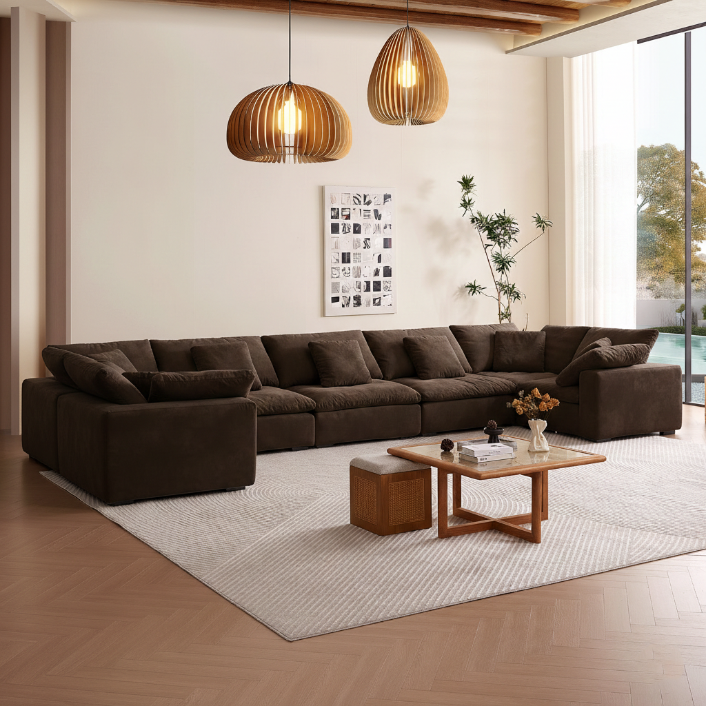 Malibu Cloud U Closed Sectional