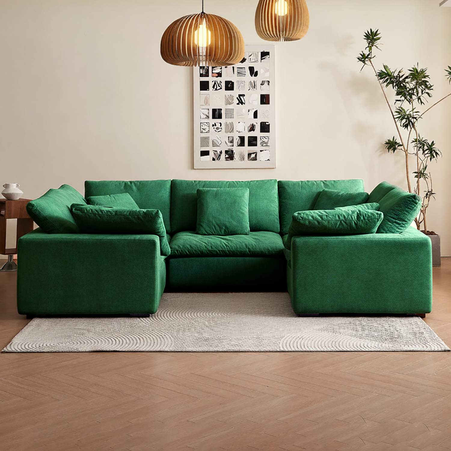 Malibu Cloud U Closed Sectional