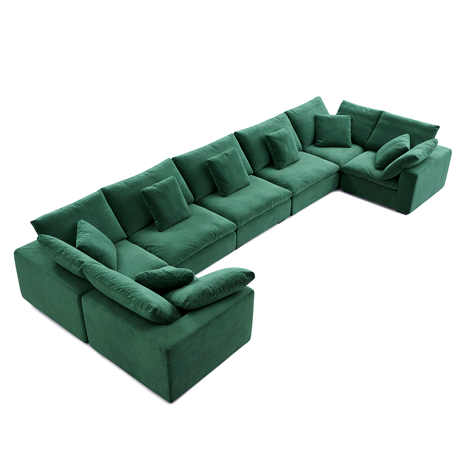 Malibu Cloud U Closed Sectional