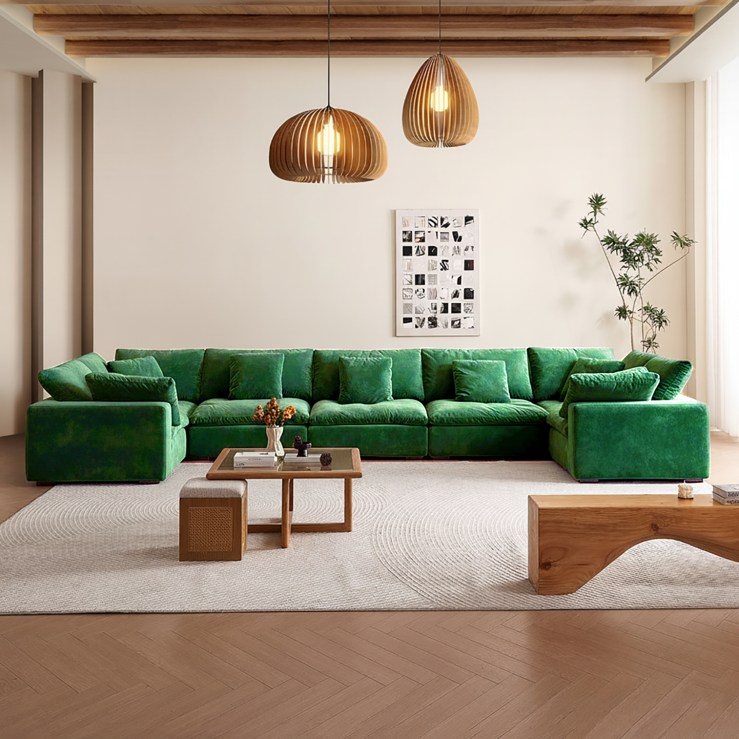 Malibu Cloud U Closed Sectional