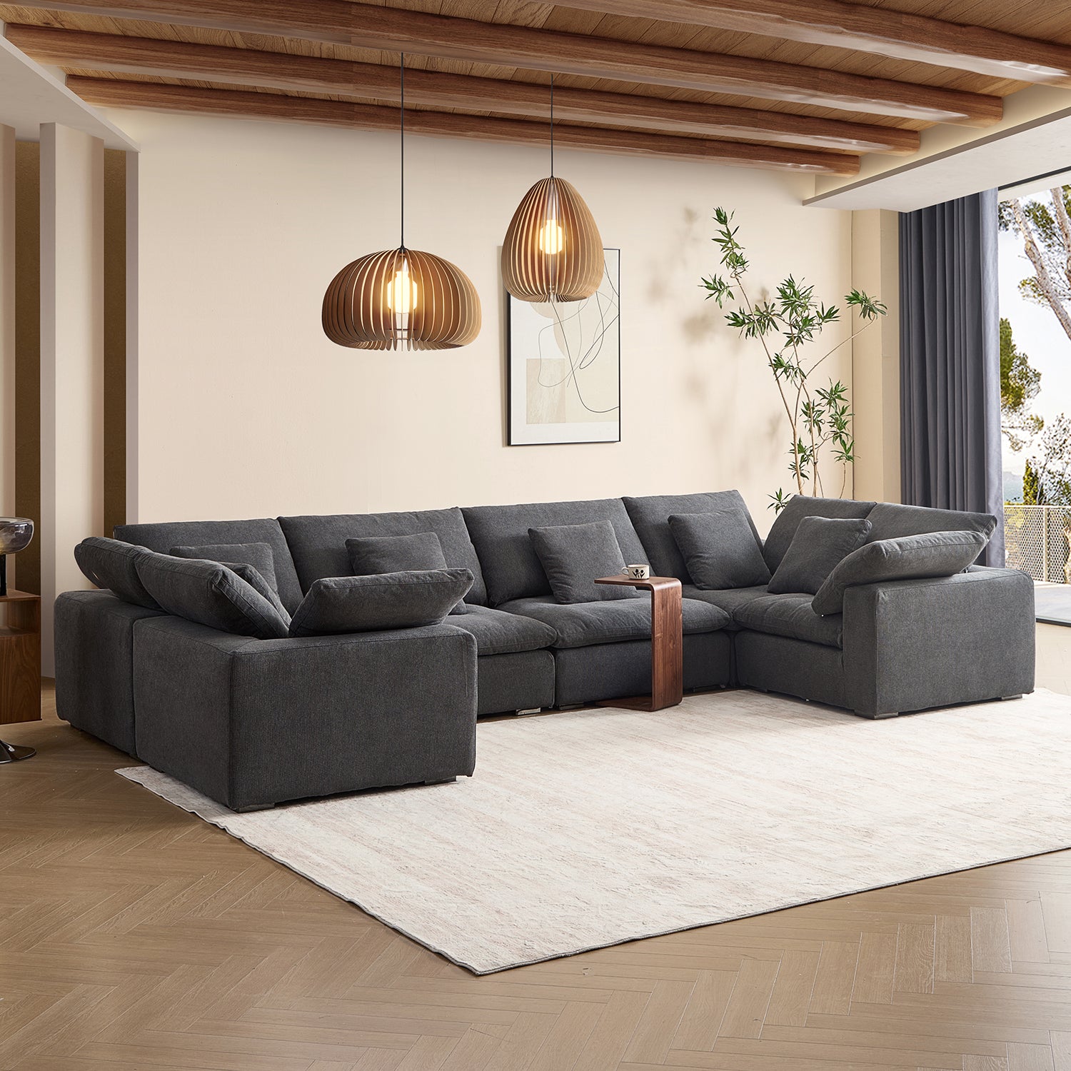 Malibu Cloud U Closed Sectional