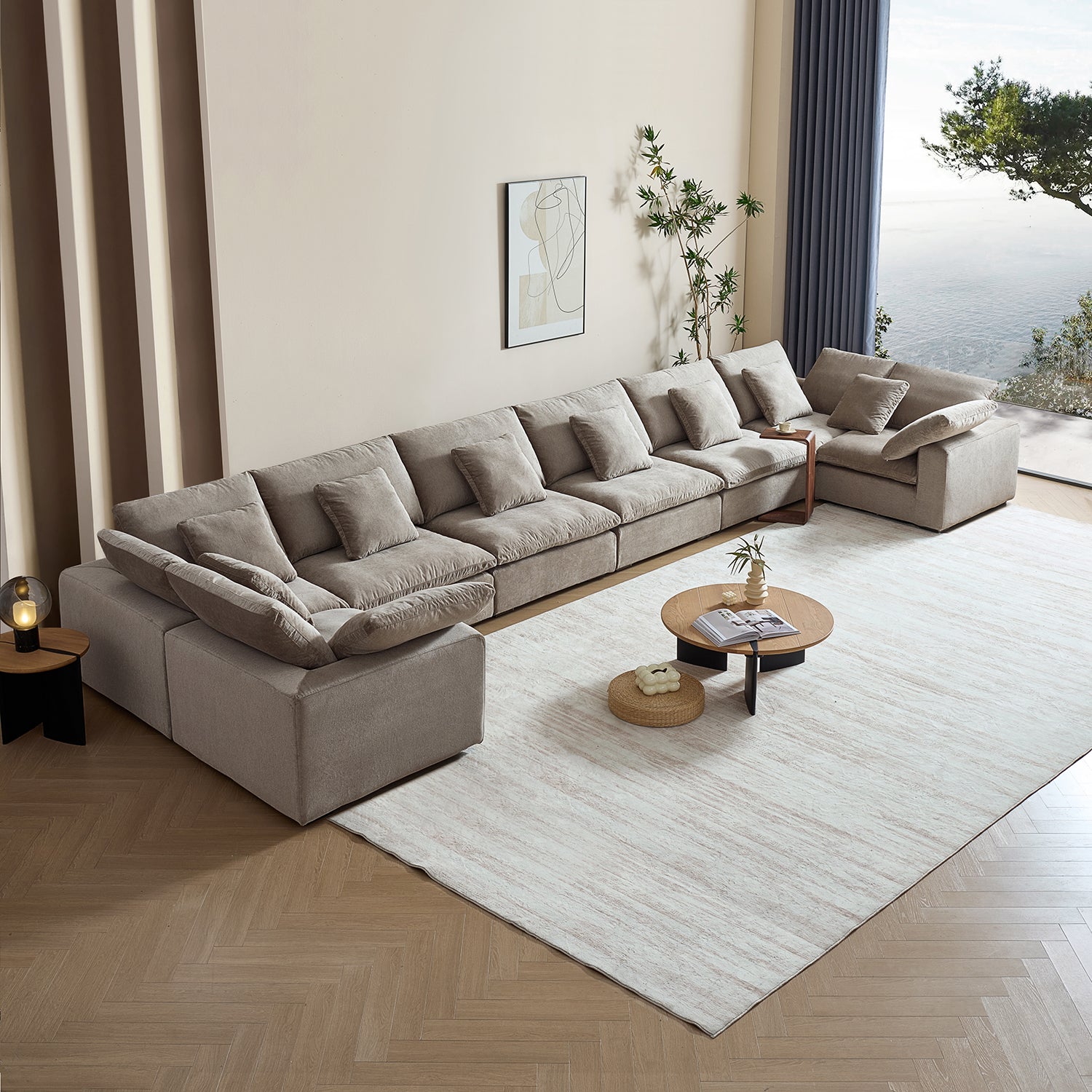 Malibu Cloud U Closed Sectional