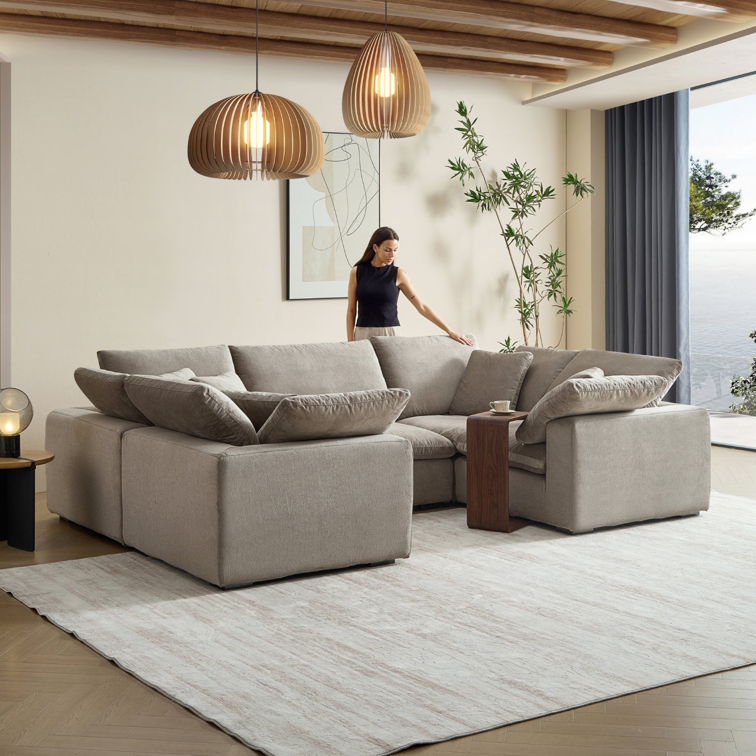 Malibu Cloud U Closed Sectional