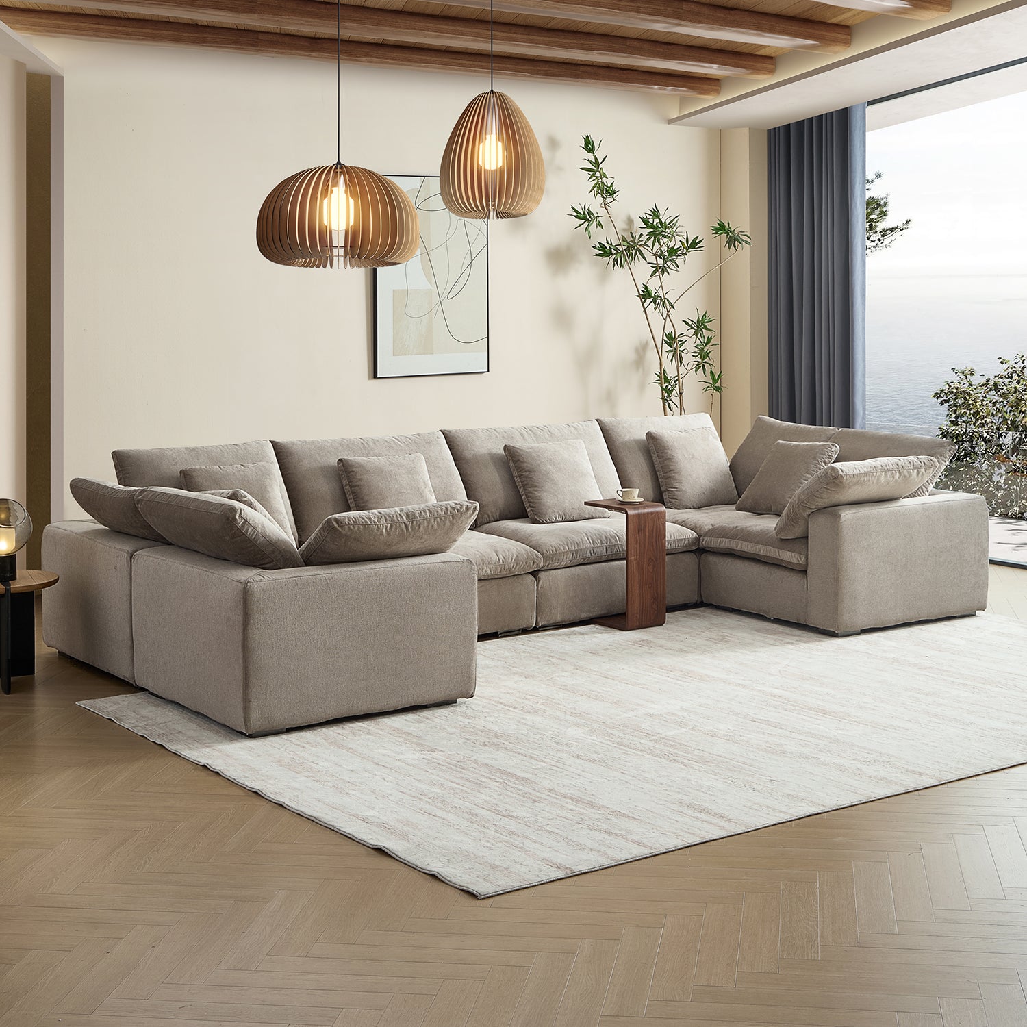 Malibu Cloud U Closed Sectional