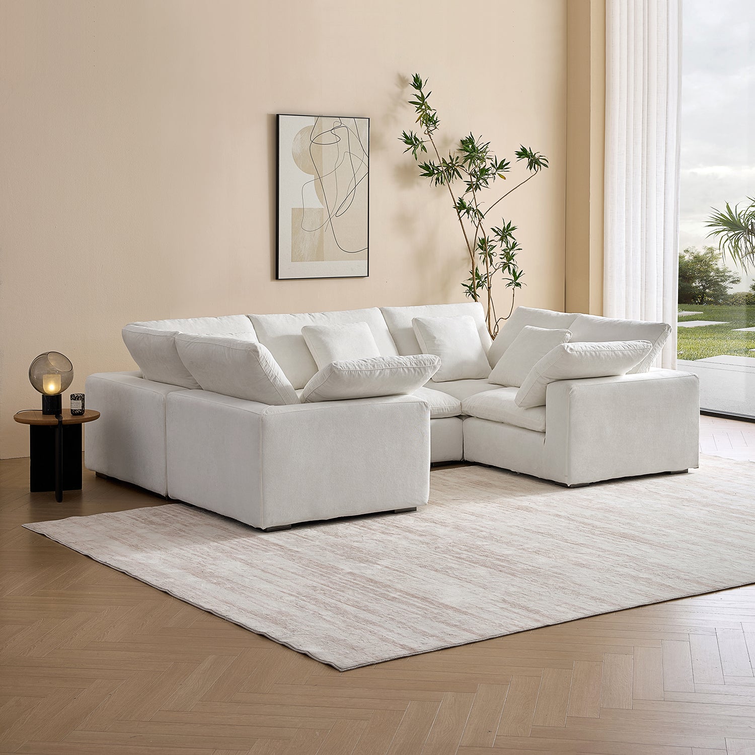 Malibu Cloud U Closed Sectional