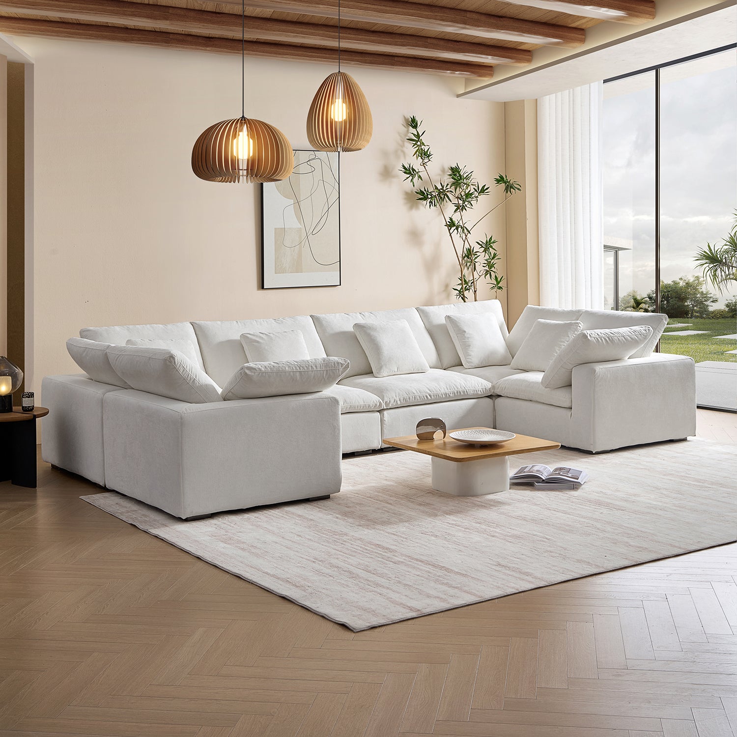 Malibu Cloud U Closed Sectional