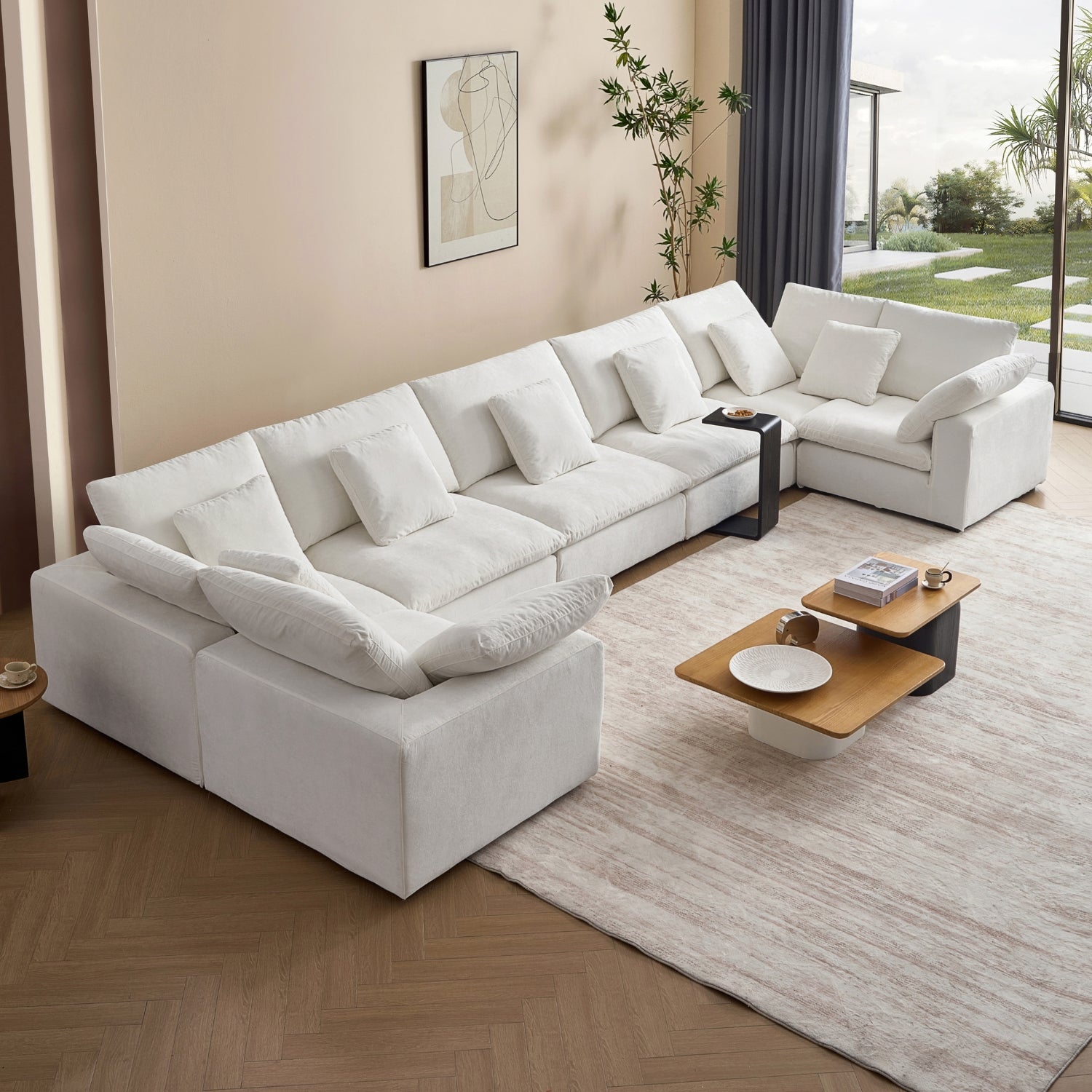 Malibu Cloud U Closed Sectional