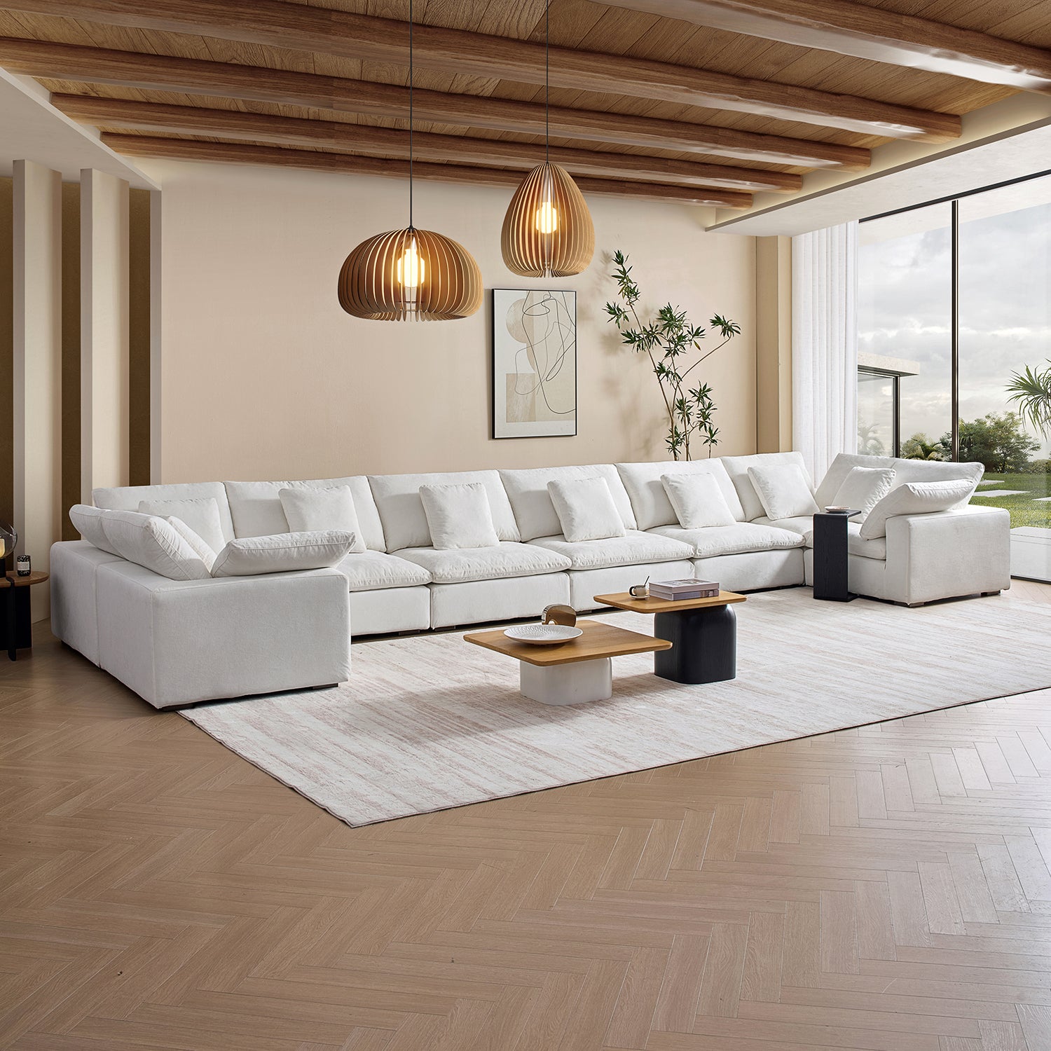 Malibu Cloud U Closed Sectional