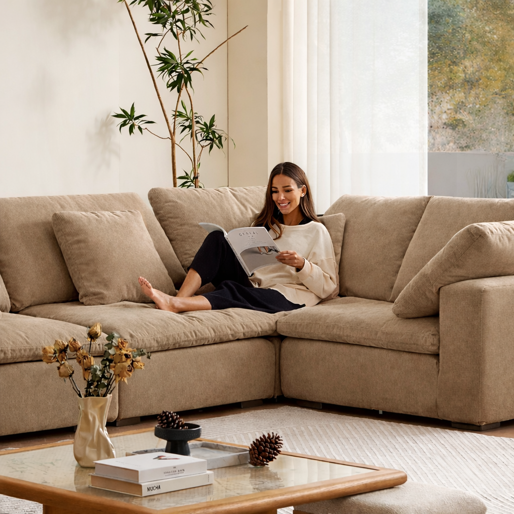 Malibu Cloud U Closed Sectional