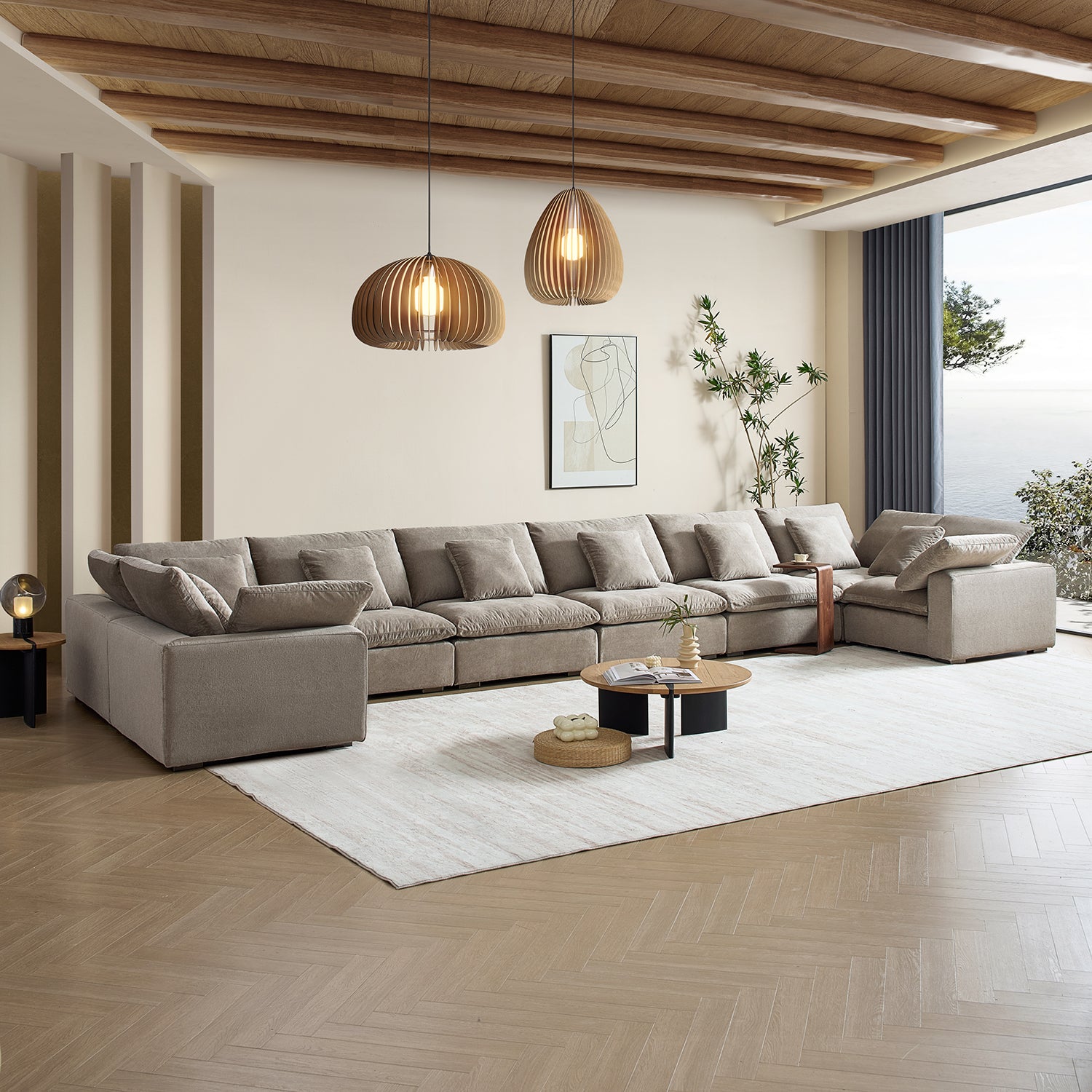 Malibu Cloud U Closed Sectional