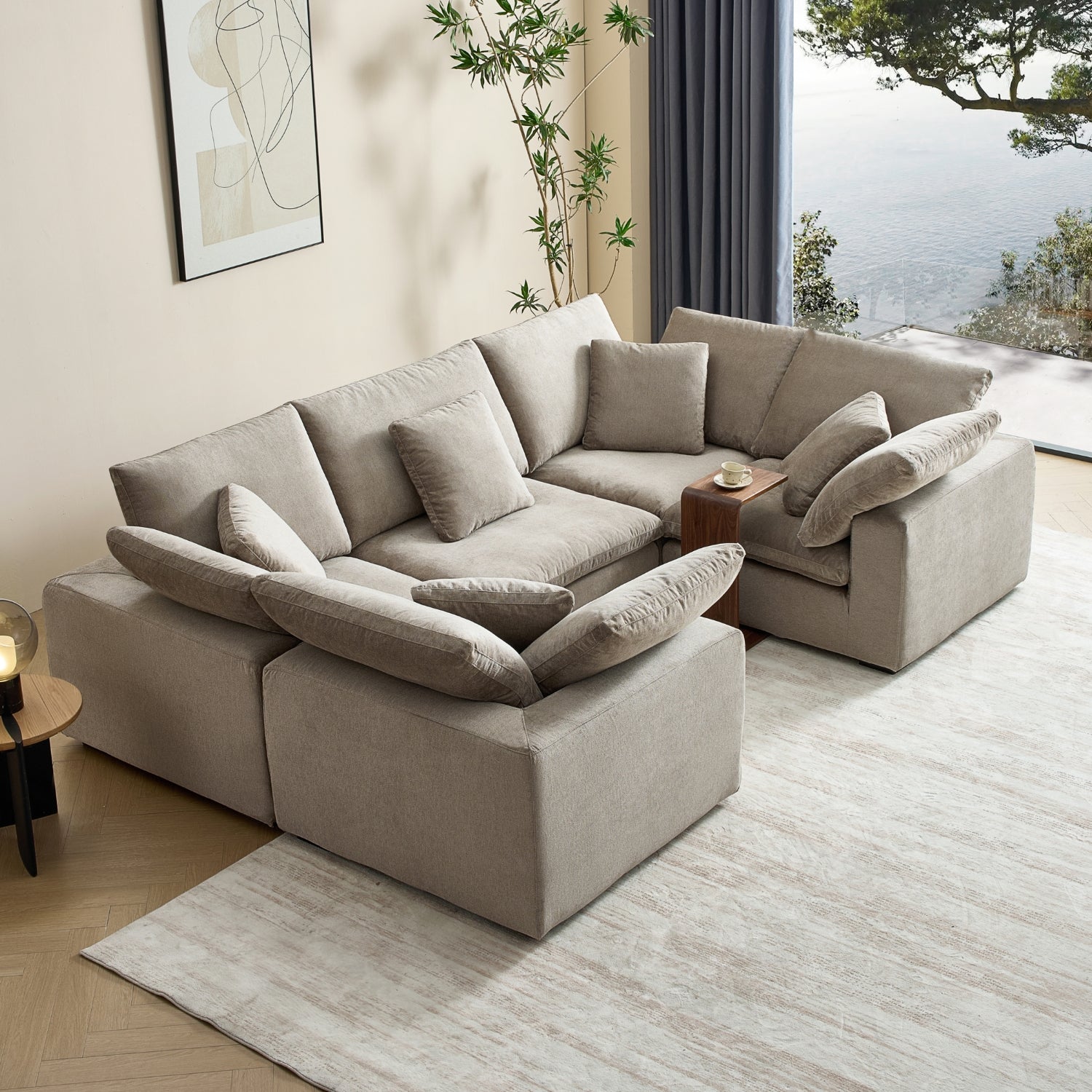 Malibu Cloud U Closed Sectional