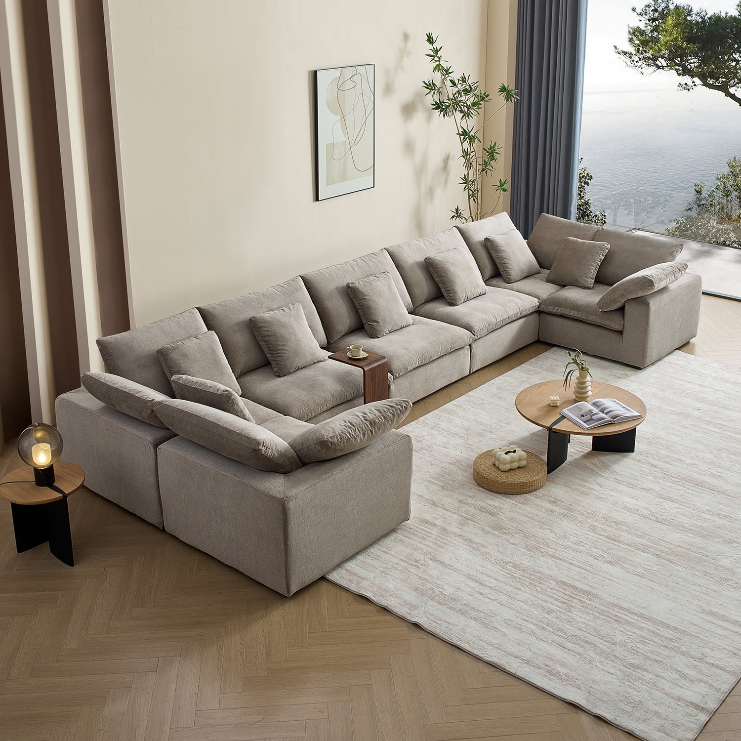 Malibu Cloud U Closed Sectional