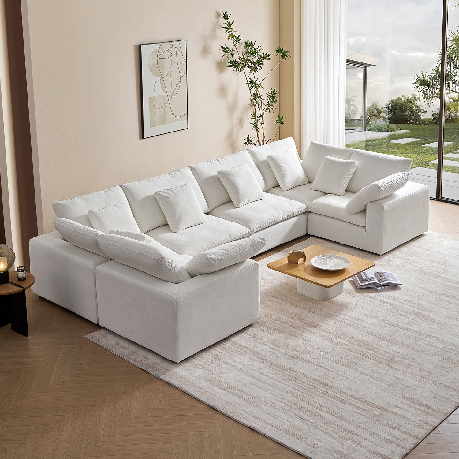 Malibu Cloud U Closed Sectional