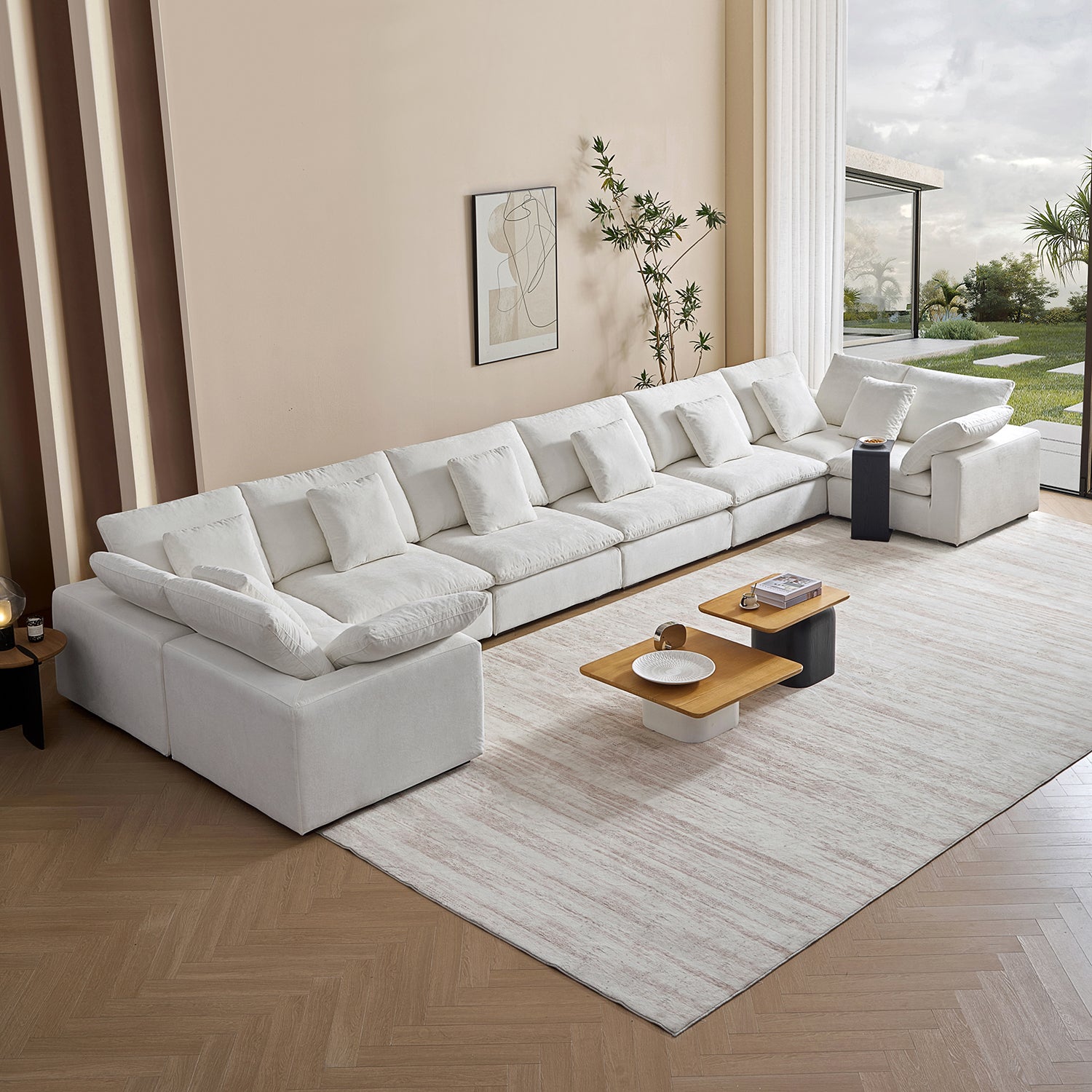 Malibu Cloud U Closed Sectional