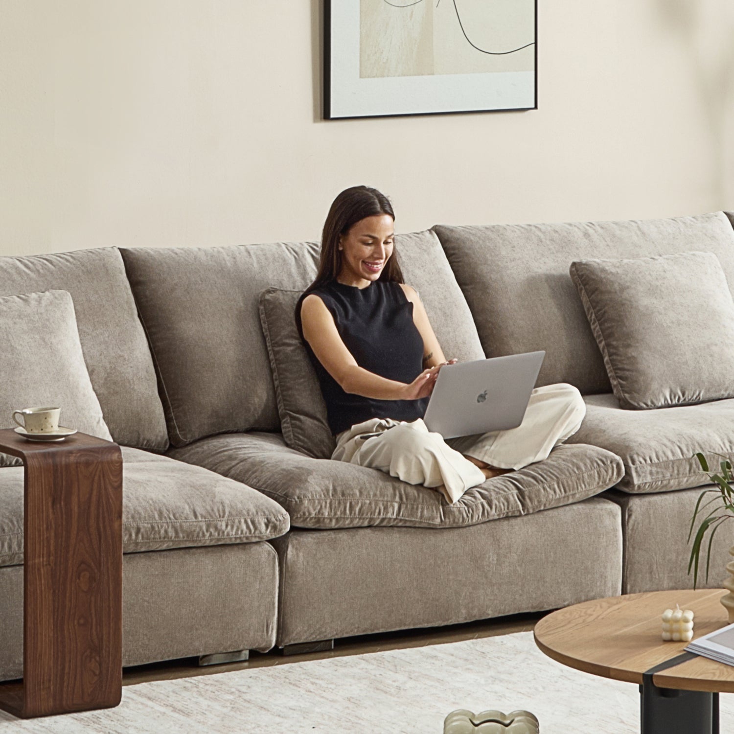 Malibu Cloud U Closed Sectional