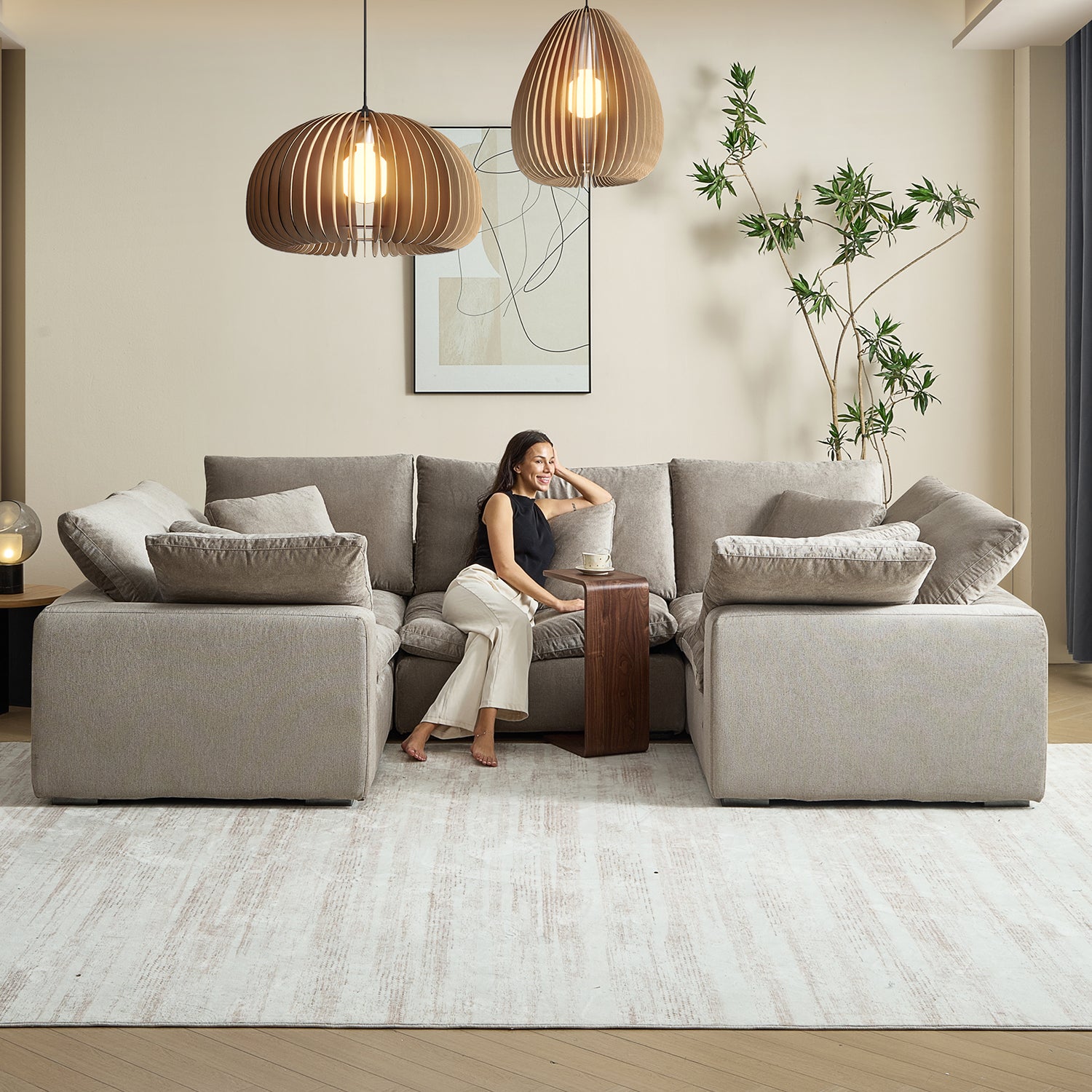 Malibu Cloud U Closed Sectional