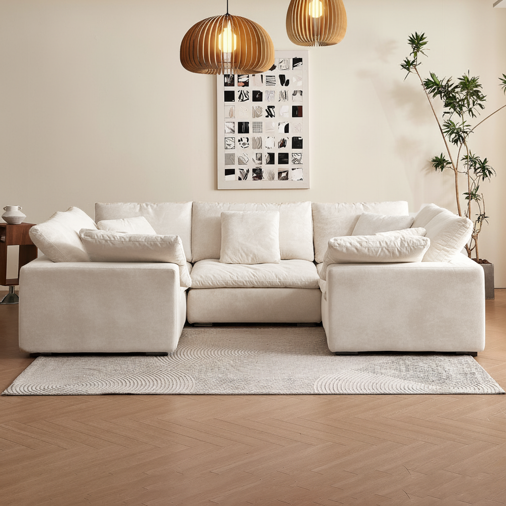 Malibu Cloud U Closed Sectional