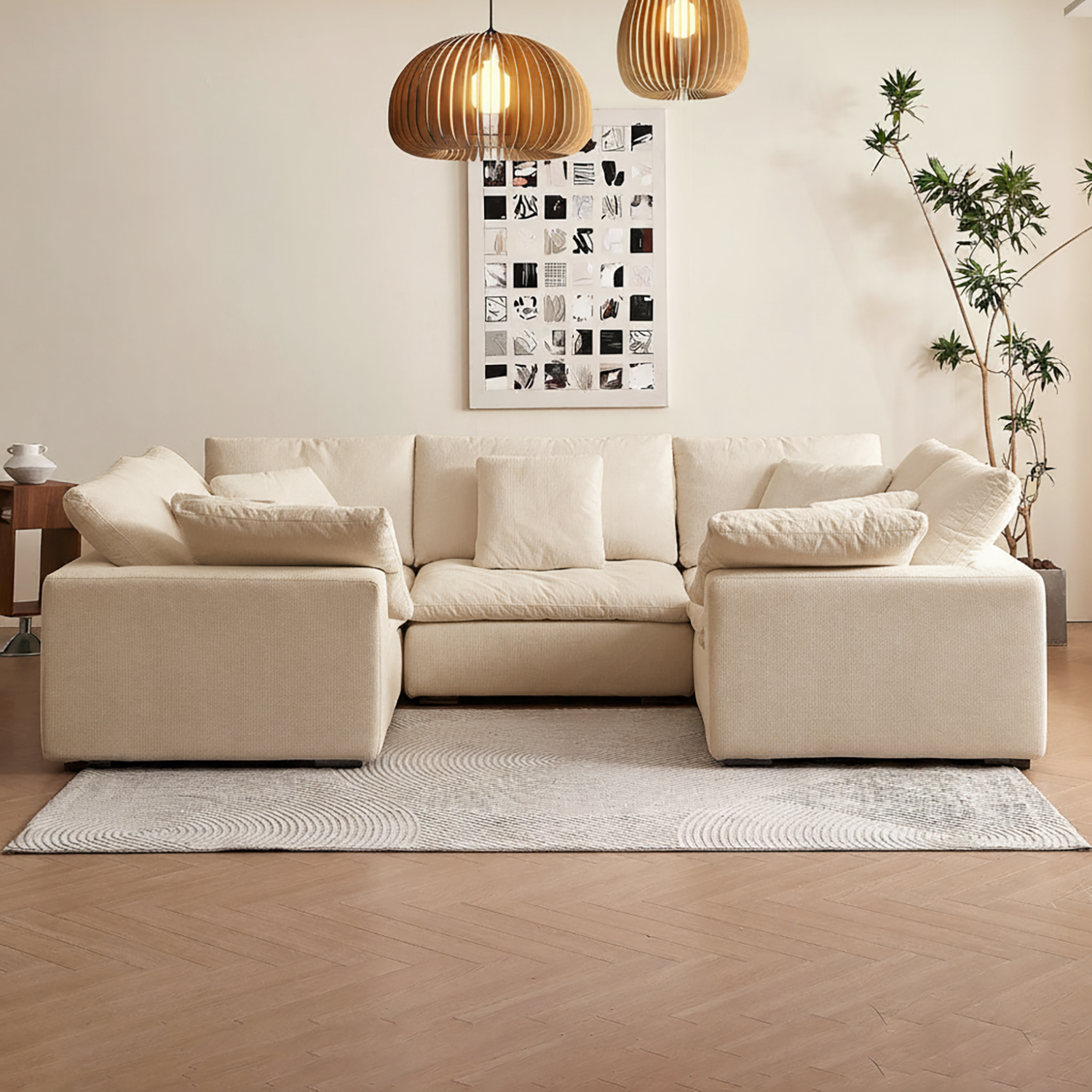 Malibu Cloud U Closed Sectional