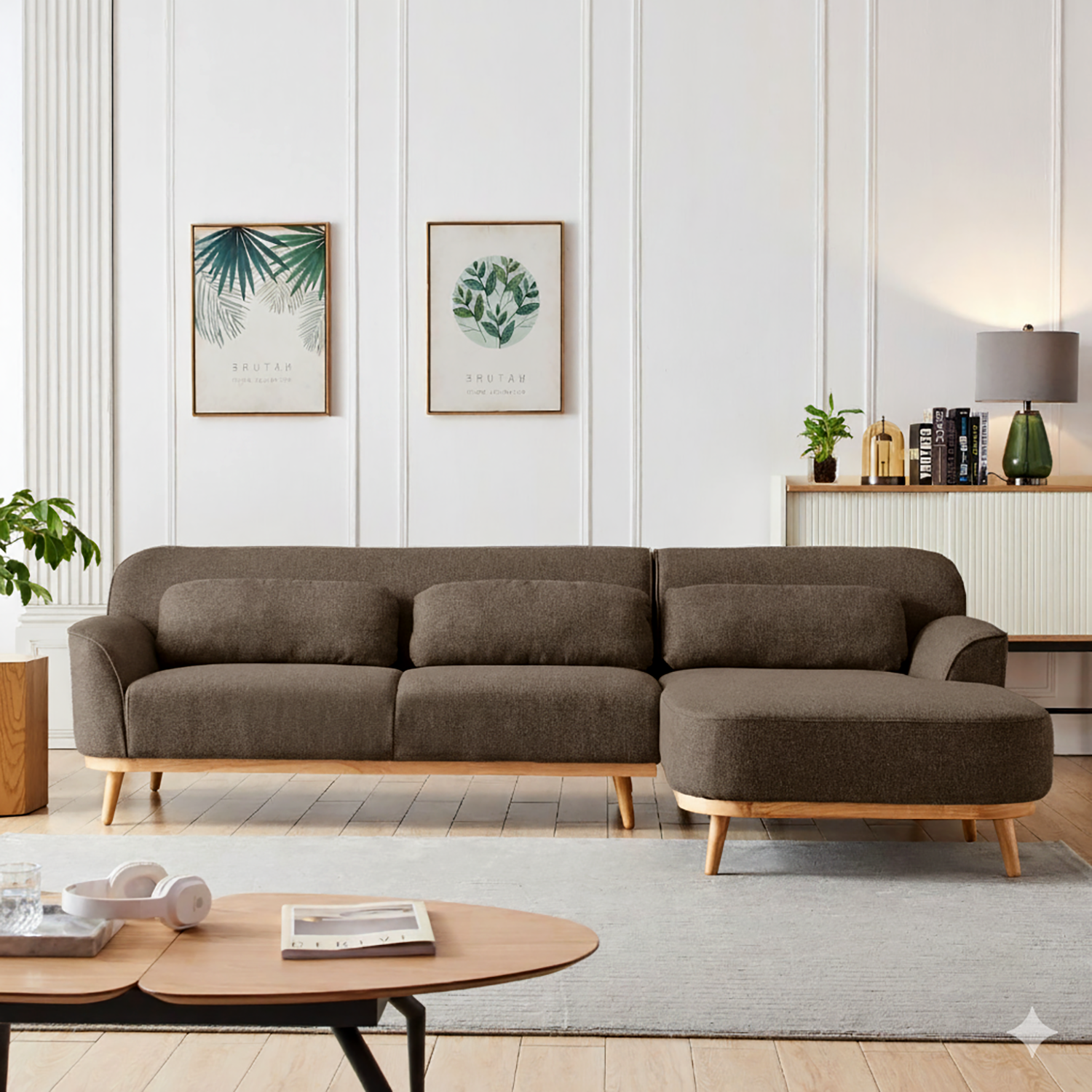 Solid Wood Sectional