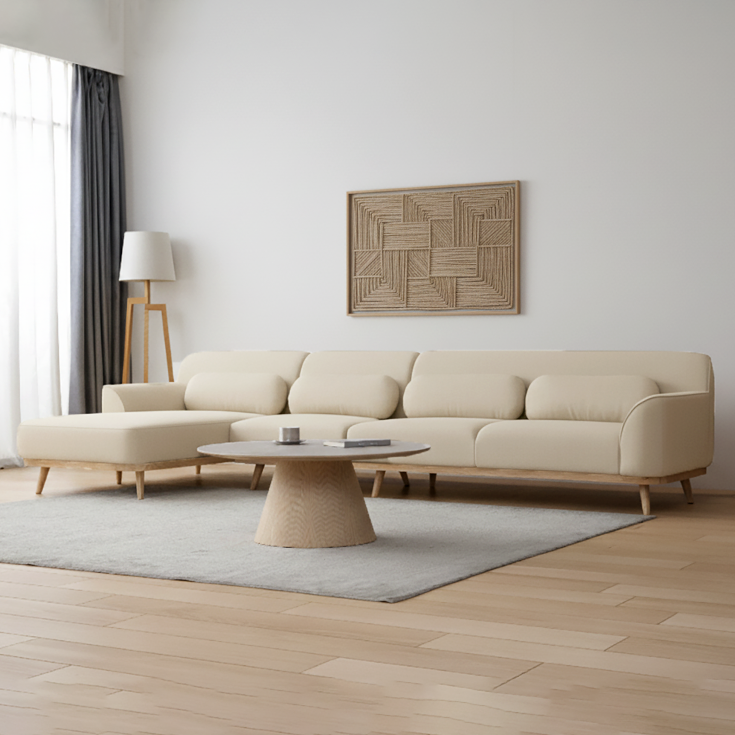 Solid Wood Sectional