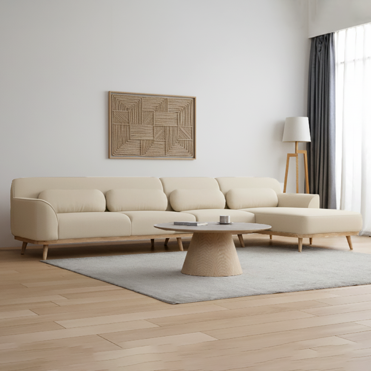 Solid Wood Sectional