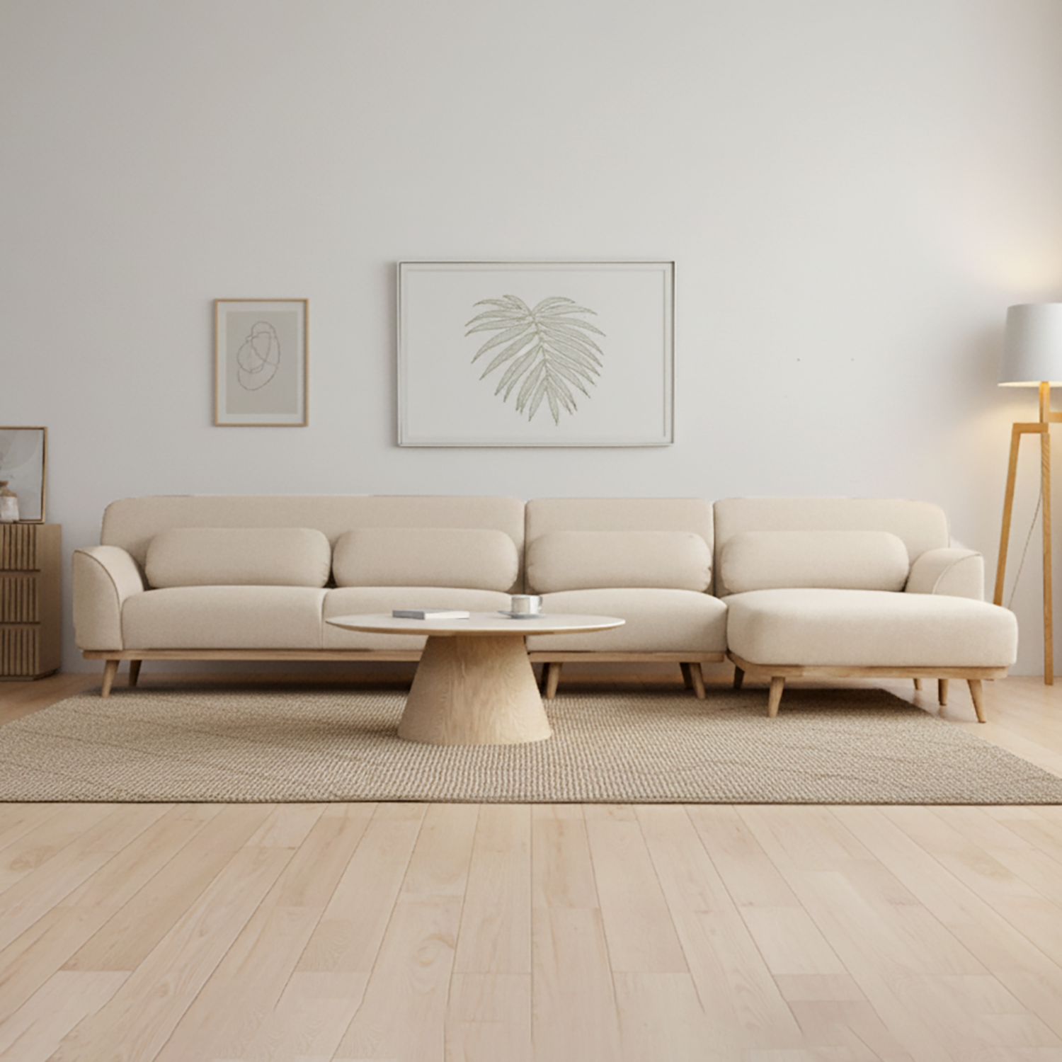 Solid Wood Sectional