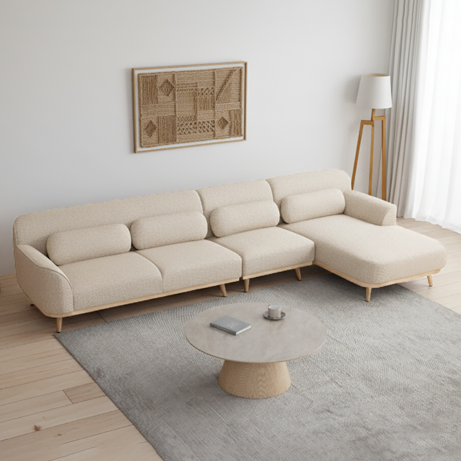 Solid Wood Sectional