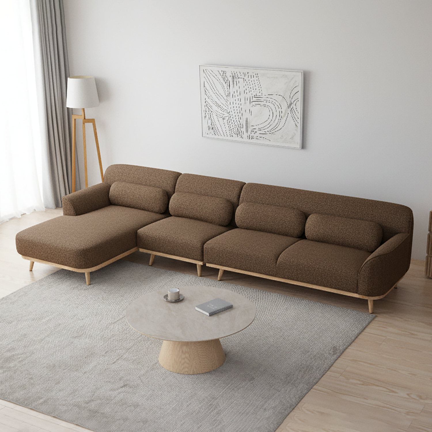 Solid Wood Sectional