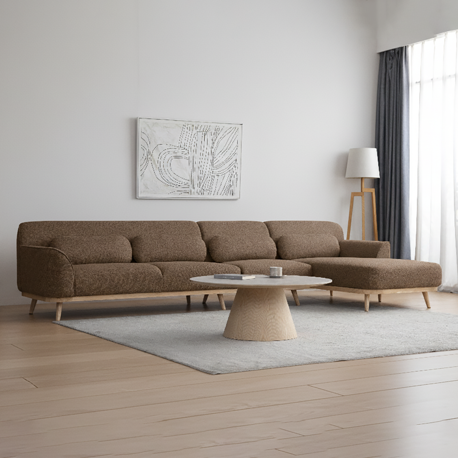 Solid Wood Sectional