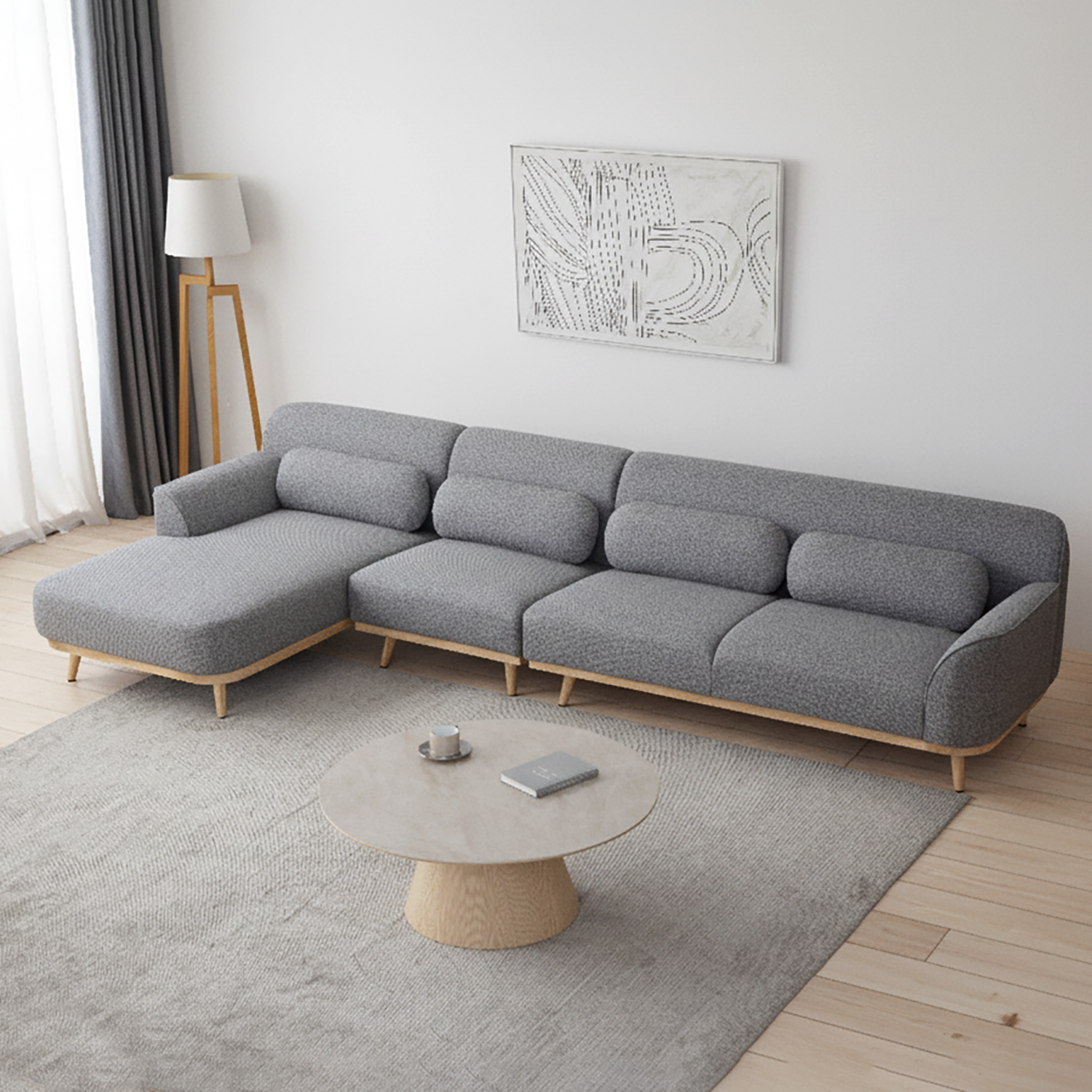 Solid Wood Sectional