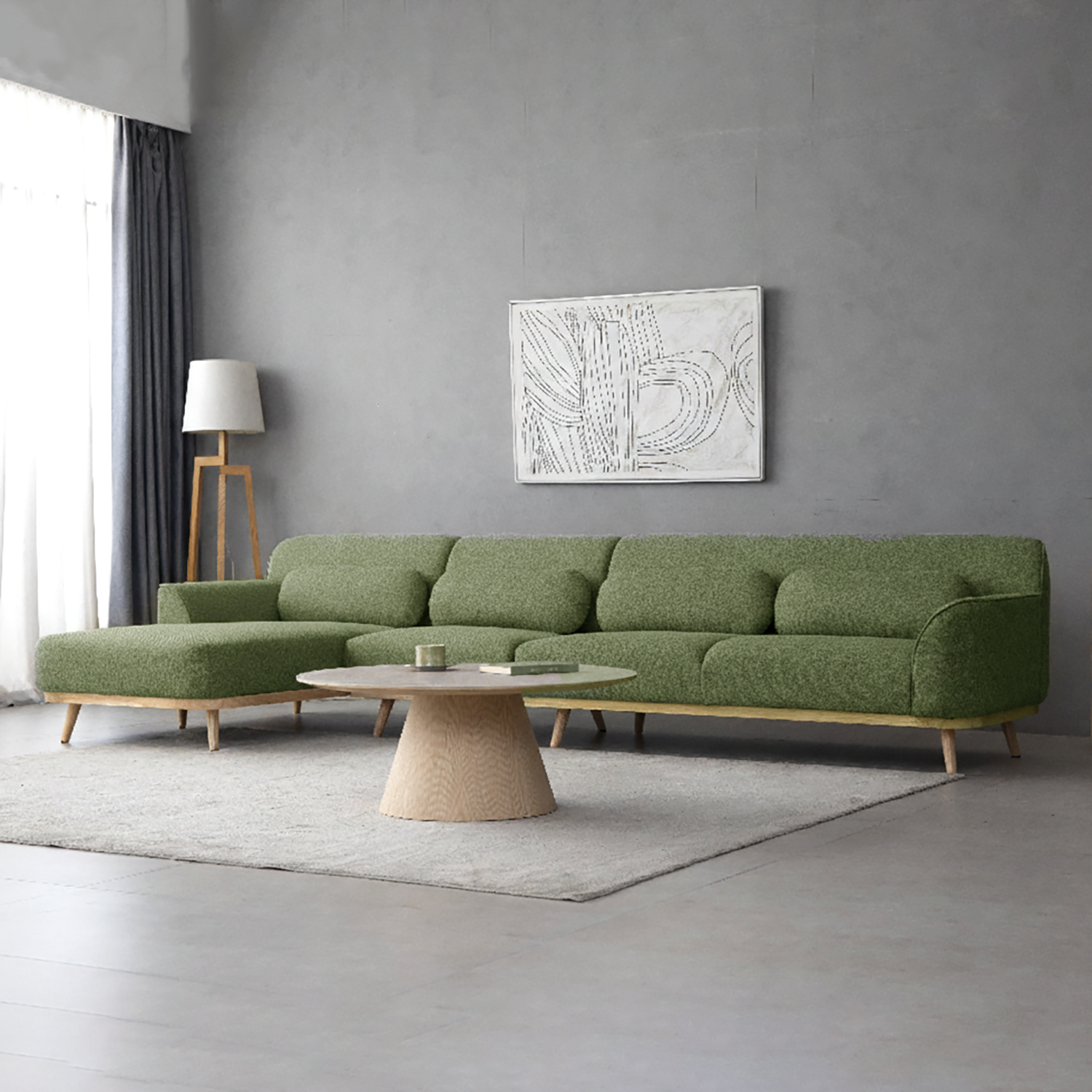 Solid Wood Sectional