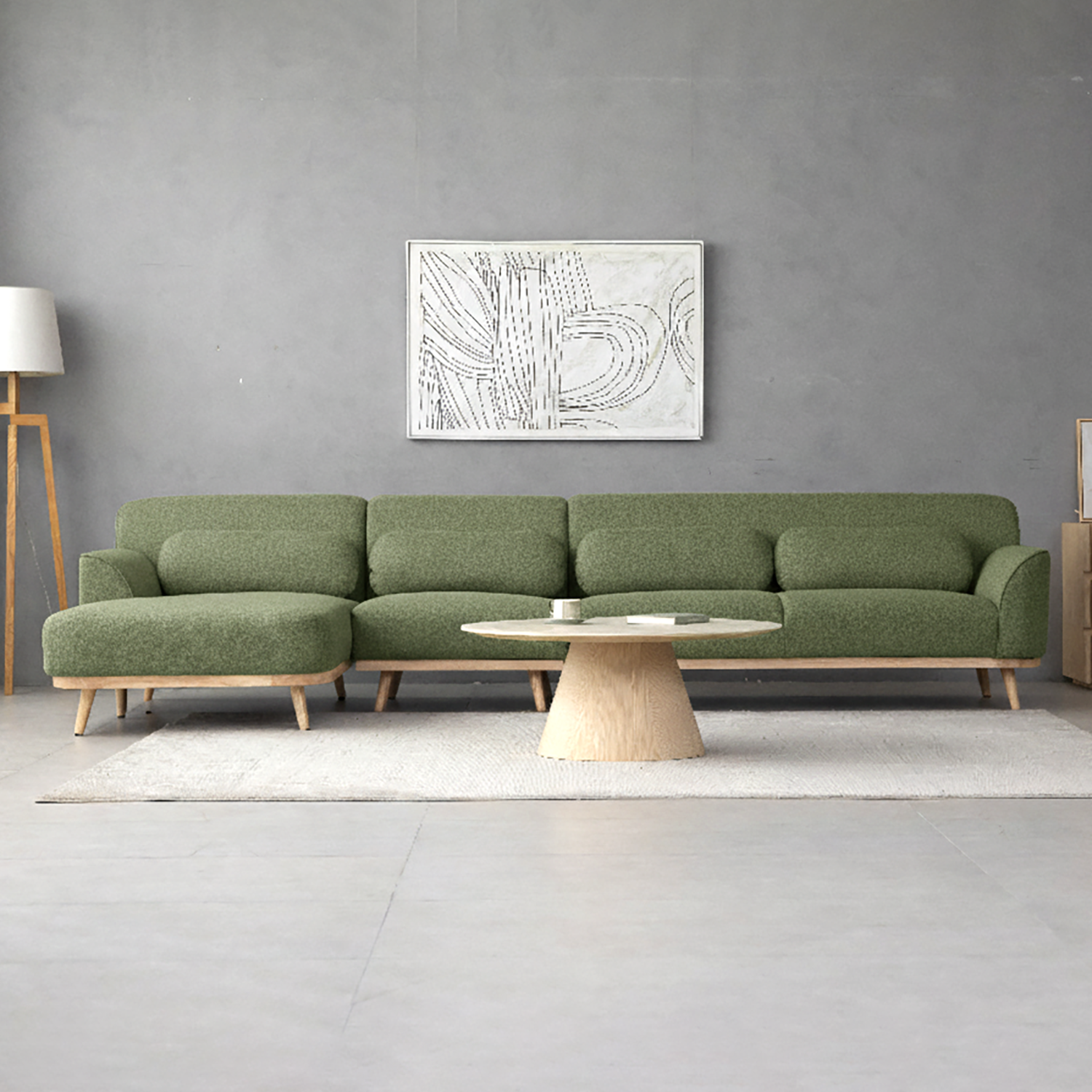 Solid Wood Sectional